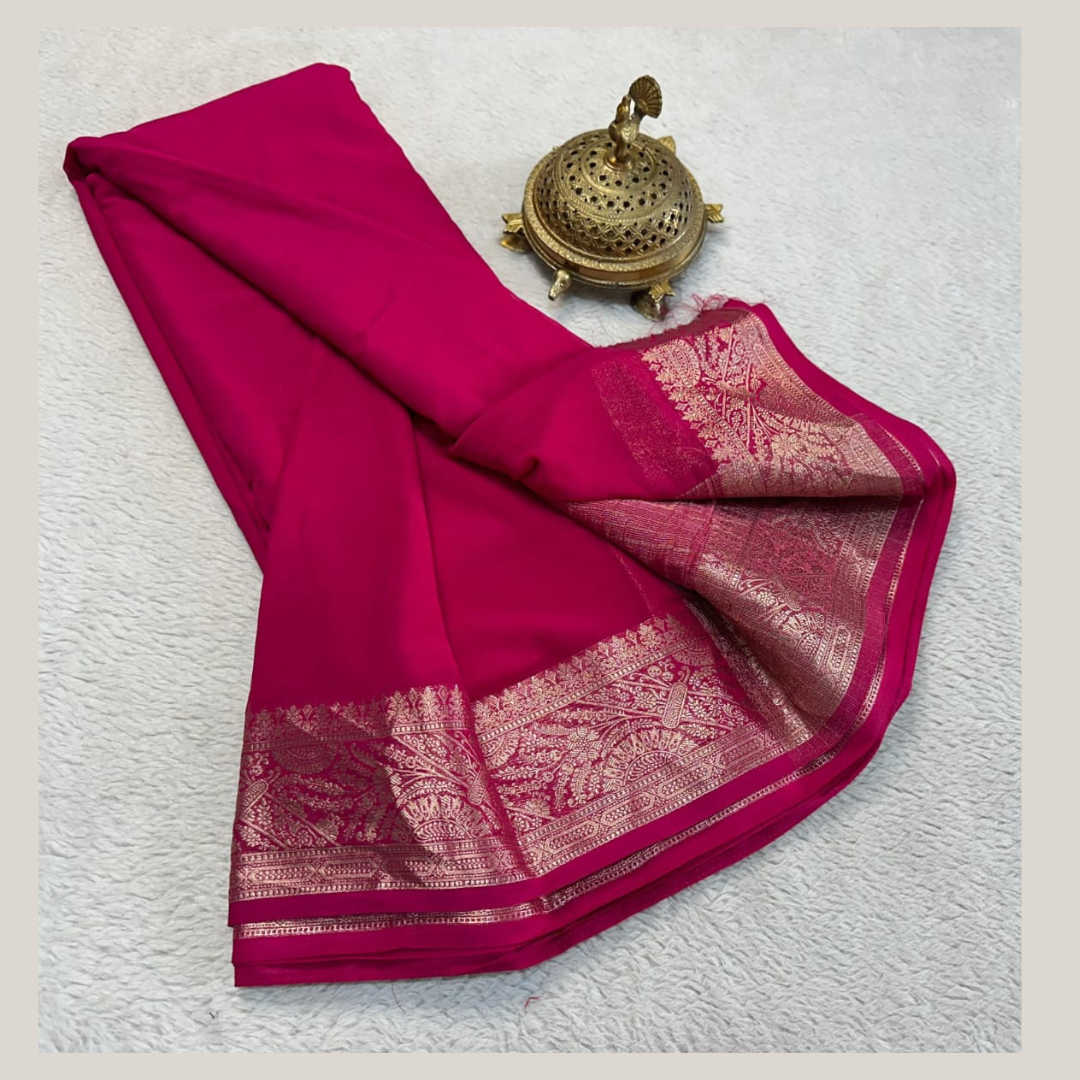 Rani Pink Color by Icultuer with Maching Blouse