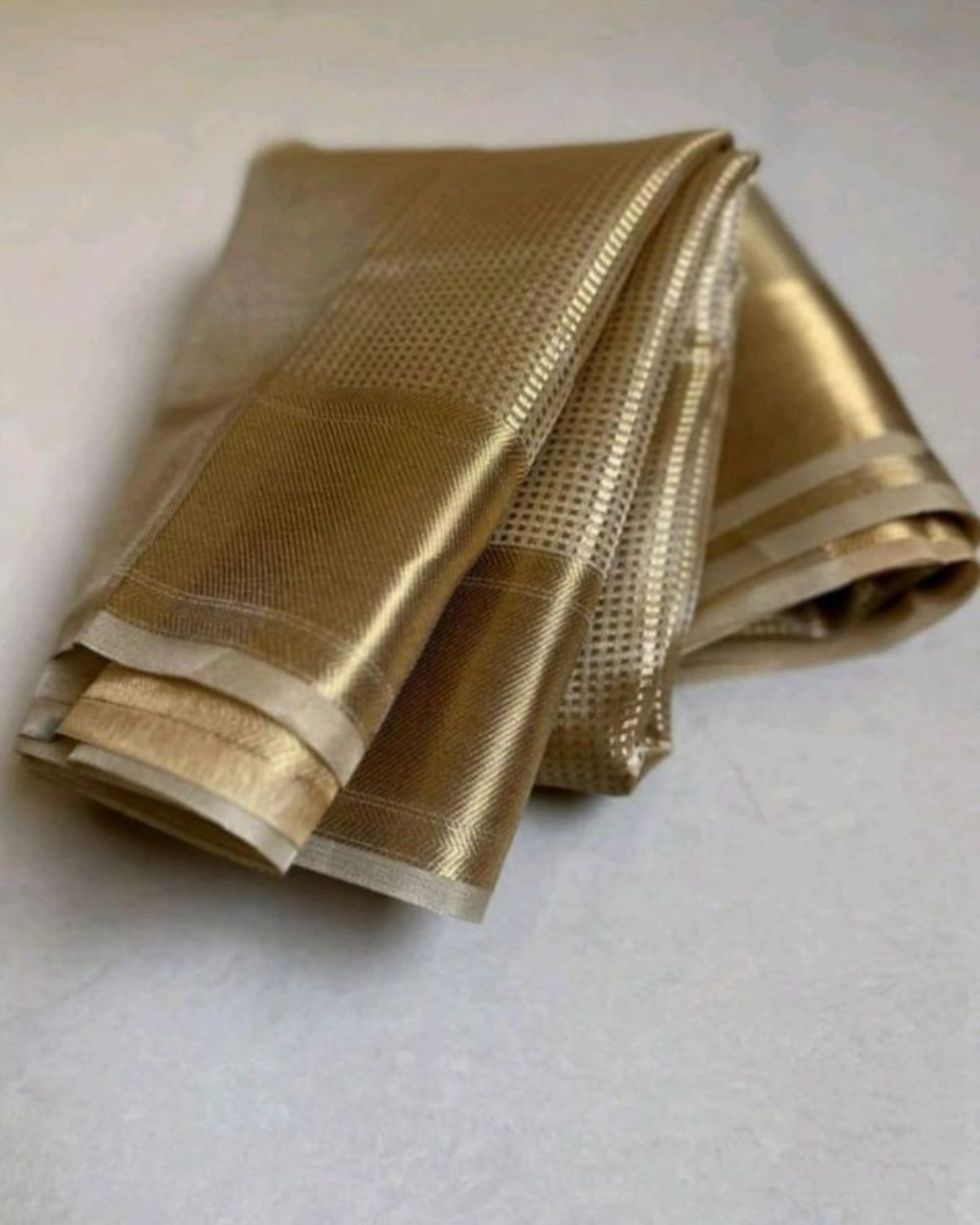 Golden Tissue Banarasi Silk by Icultuer Wedding Wear
