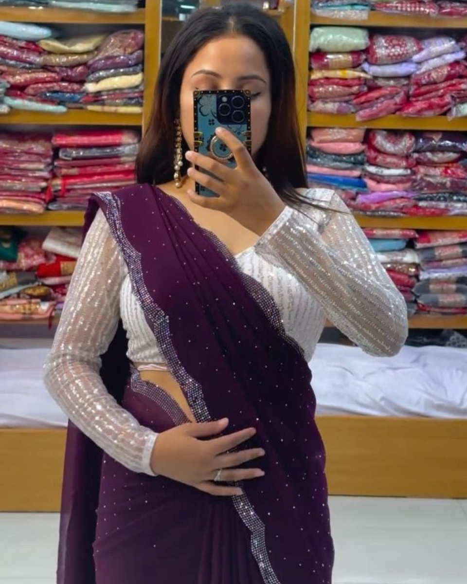 Bollywood Georgette by Icultuer With Sequence Blouse
