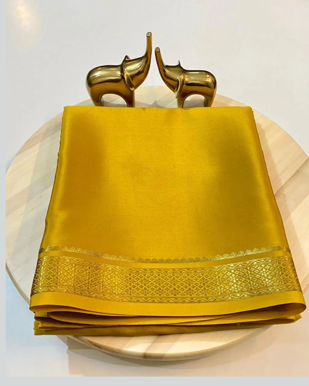 Yellow Color Women's Semi Mysore Silk by Icultuer