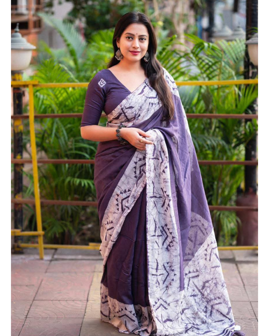 Purple Pure Magic Cotton Batik Linen by Icultuer.