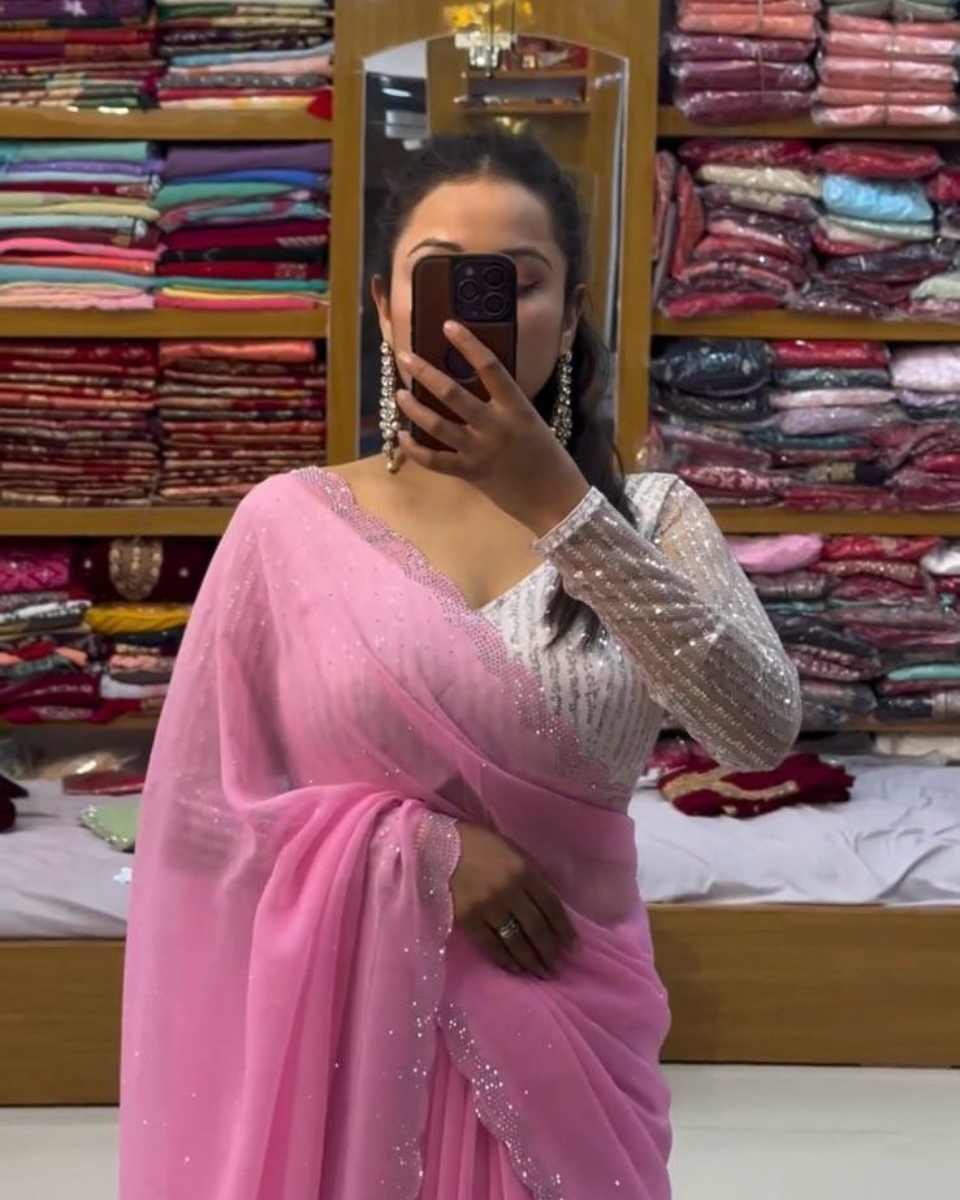 Bollywood Georgette by Icultuer With Sequence Blouse