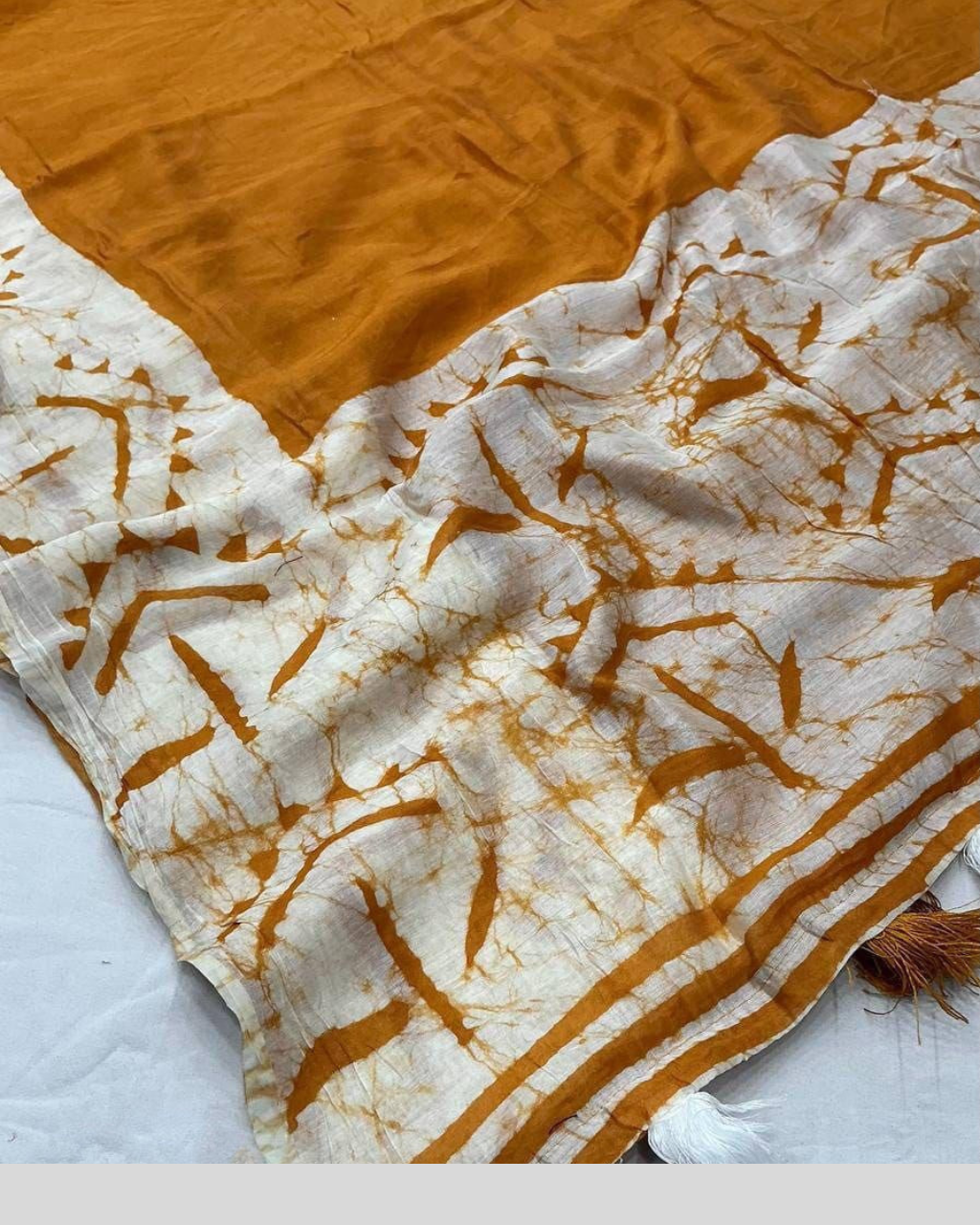 Yellow Cotton by Icultuer With Blouse Piece For Women.