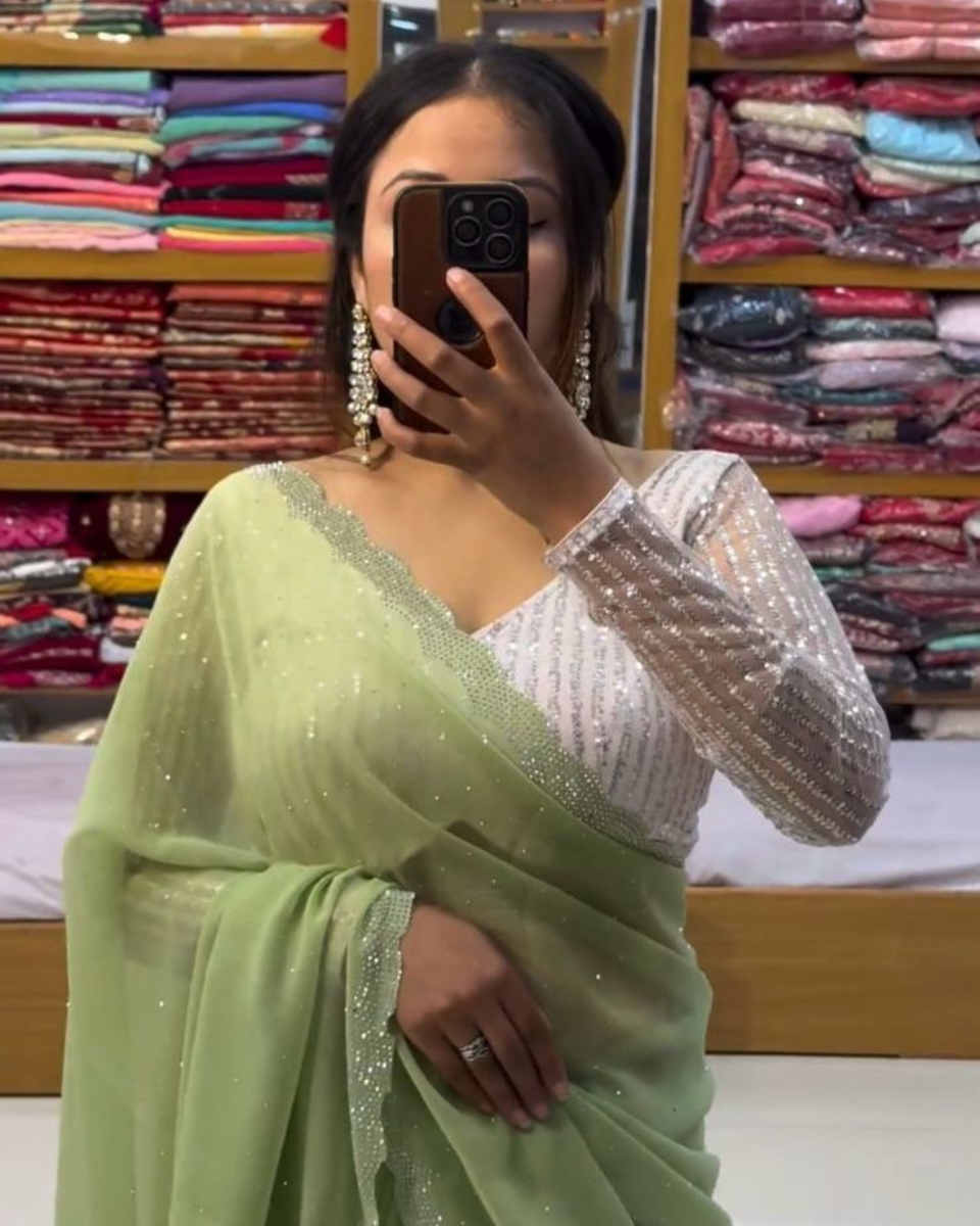 Bollywood Georgette by Icultuer With Sequence Blouse