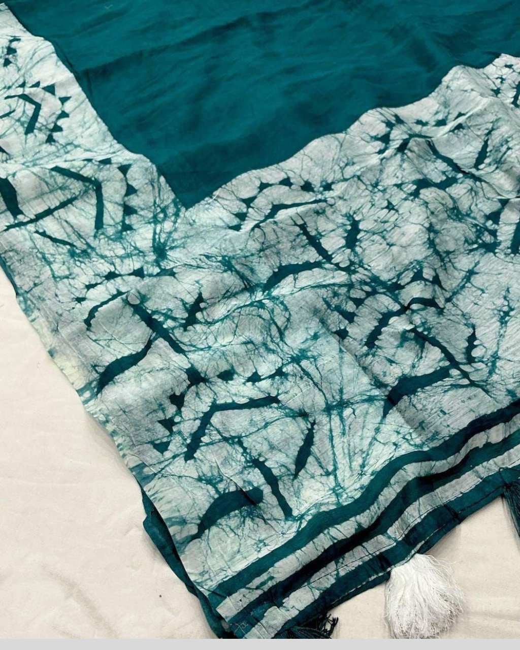 Women's Chanderi Cotton Printed by Icultuer With Unstitched Blouse Piece