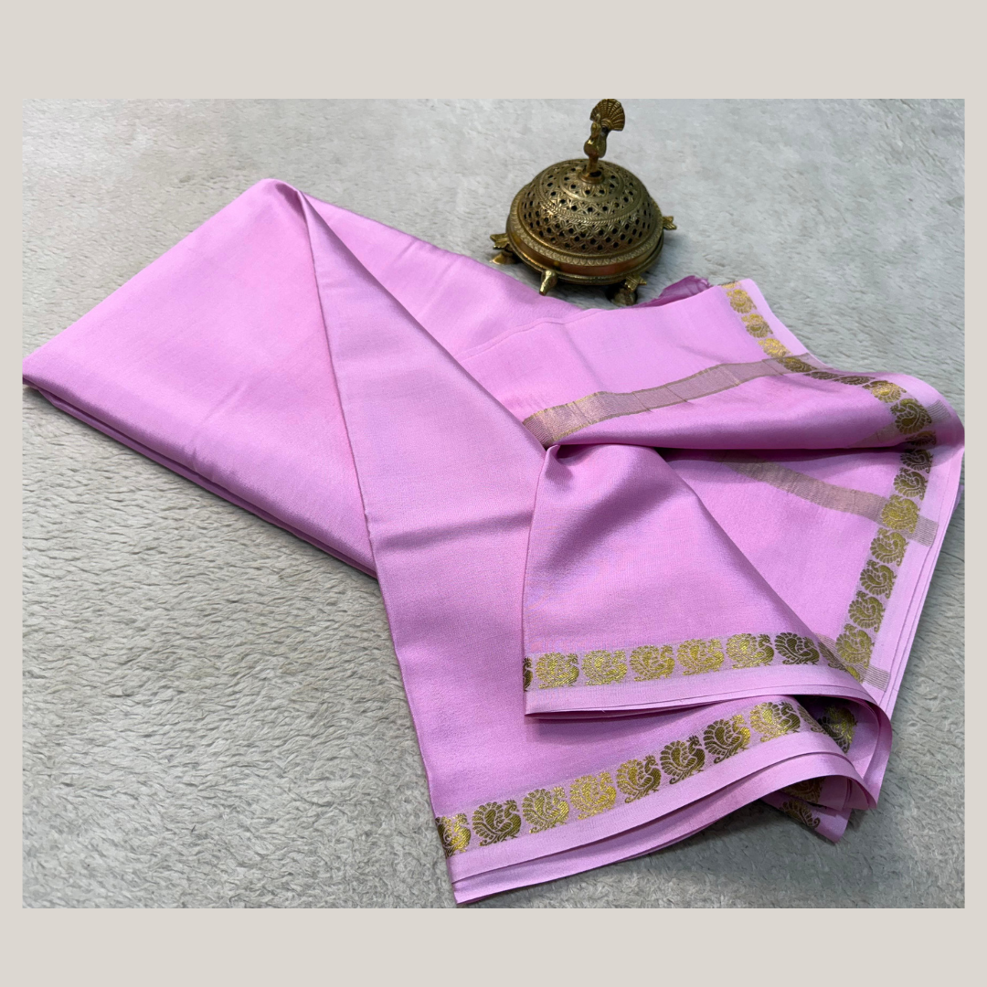 Mysore crepe light lavender purple by Icultuer with blouse
