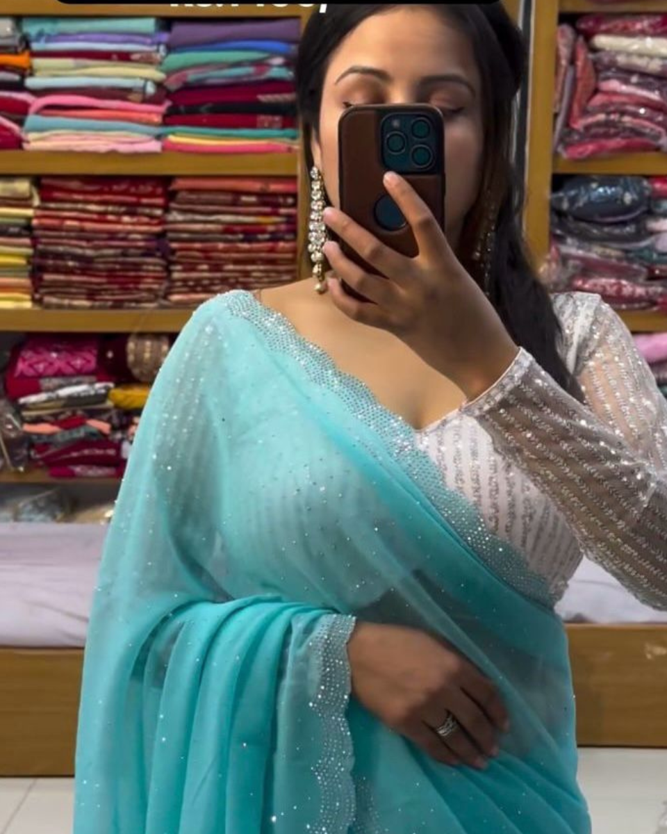 Bollywood Georgette by Icultuer With Sequence Blouse