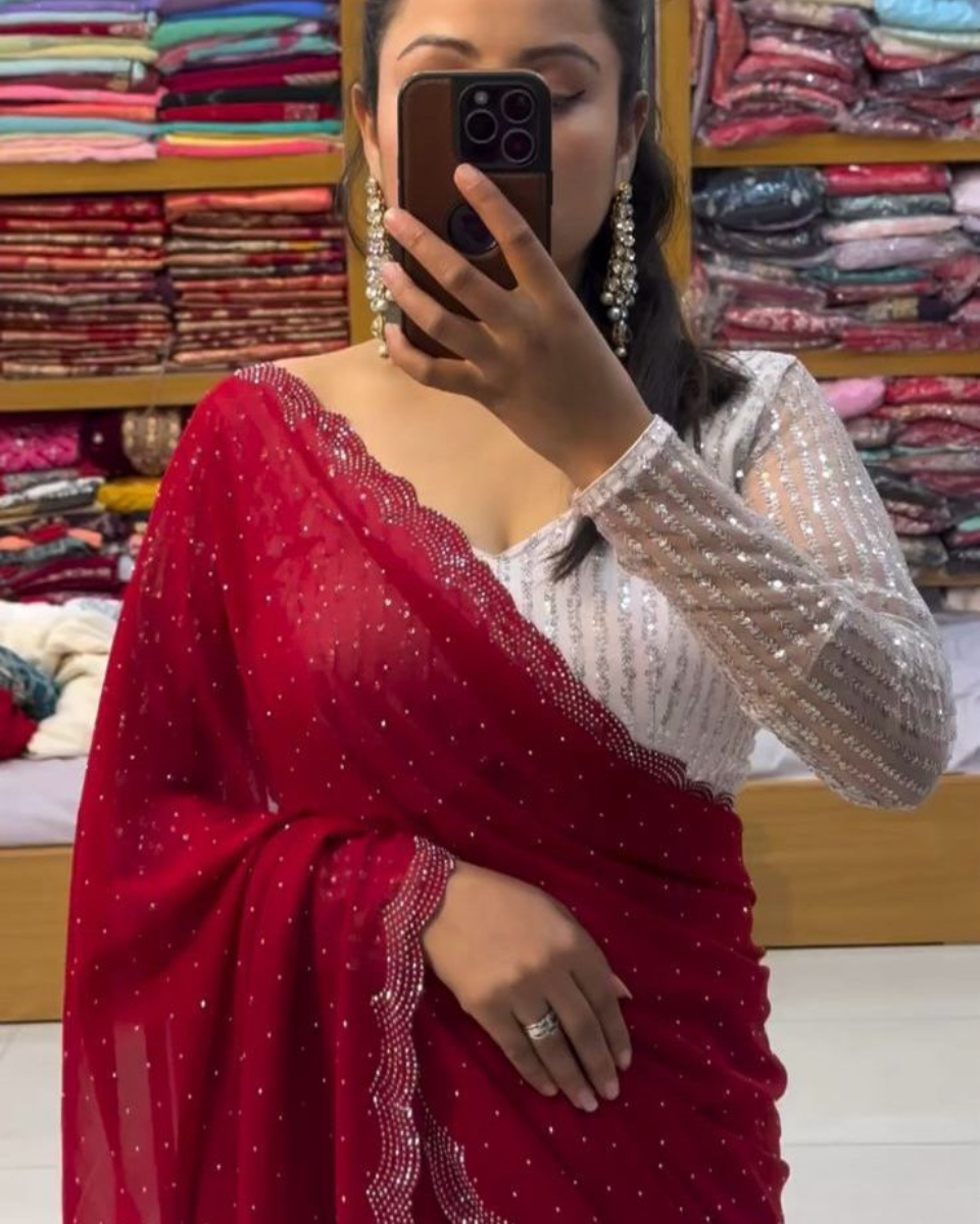 Bollywood Georgette by Icultuer With Sequence Blouse
