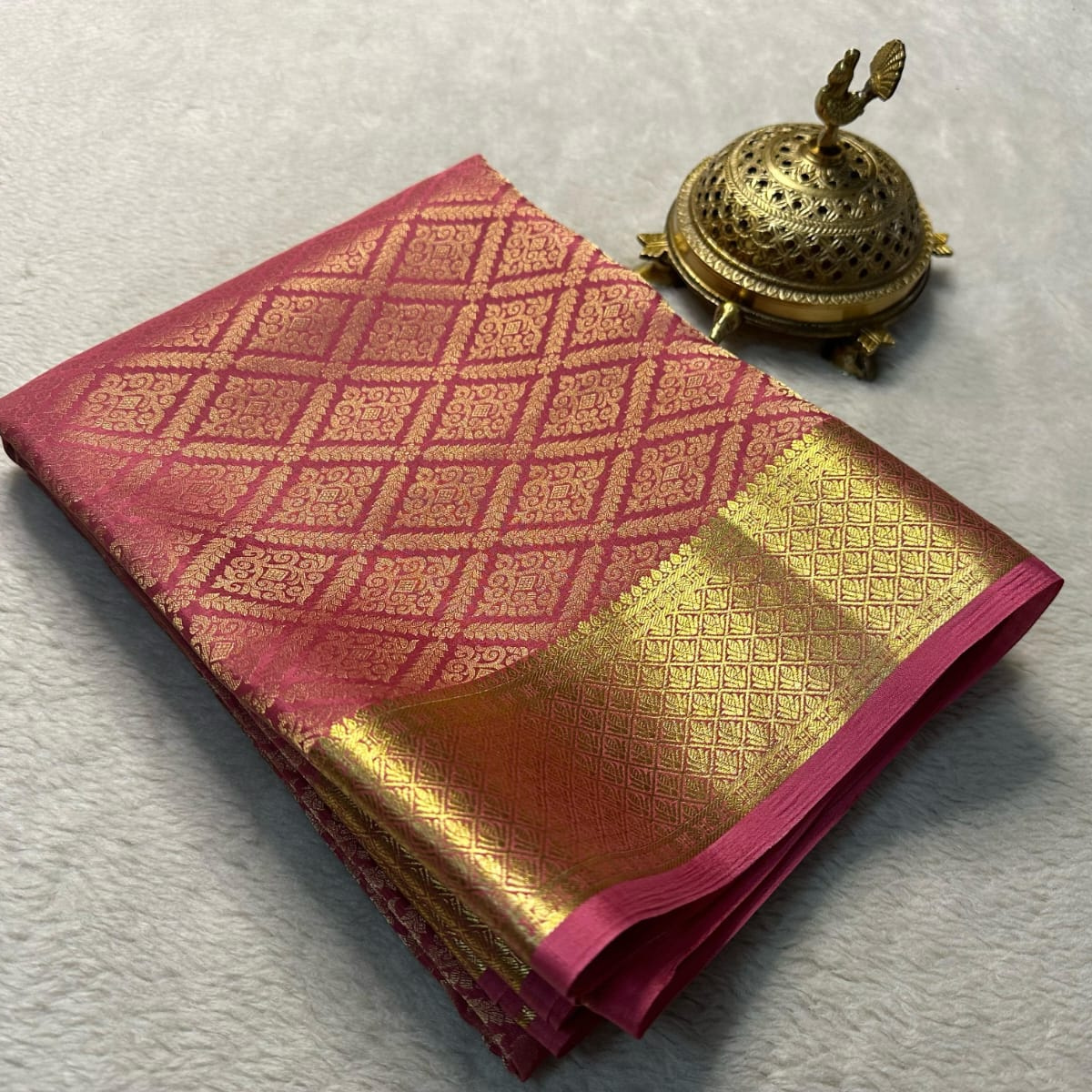 Maroon Colour Wedding Brocade by Icultuer