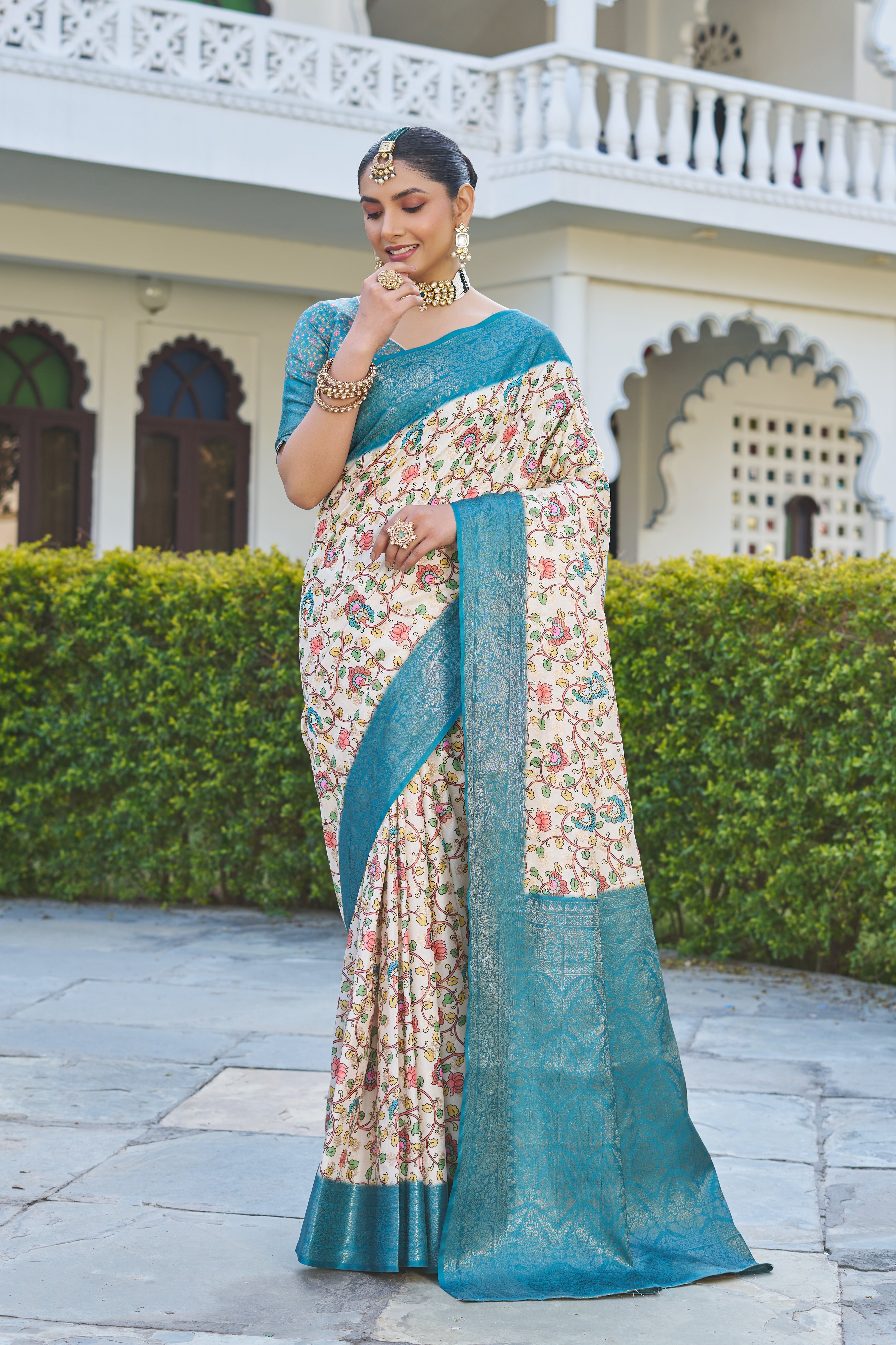 Modern Muse: Digital Printed Magic on Soft Tussar Silk