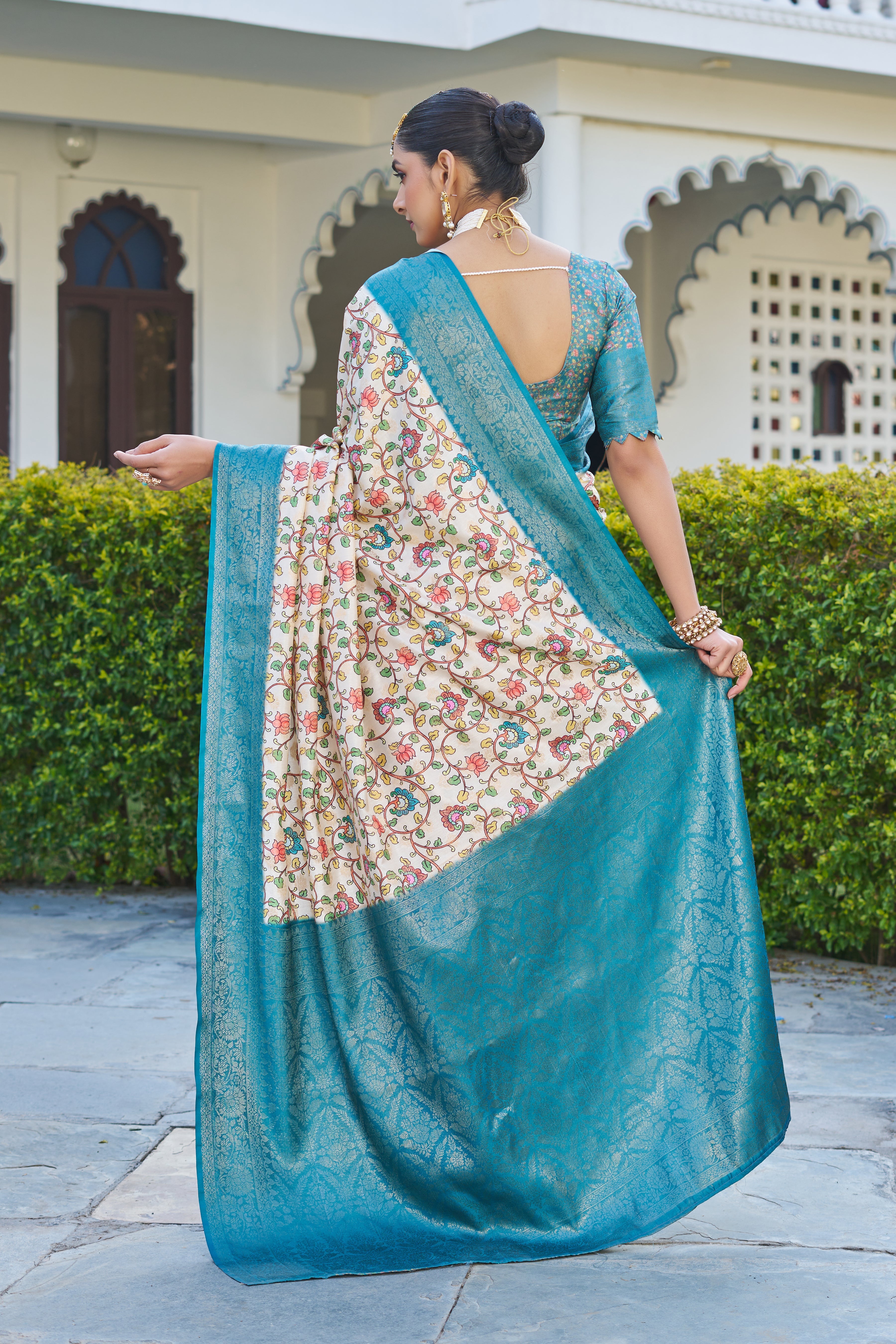 Modern Muse: Digital Printed Magic on Soft Tussar Silk