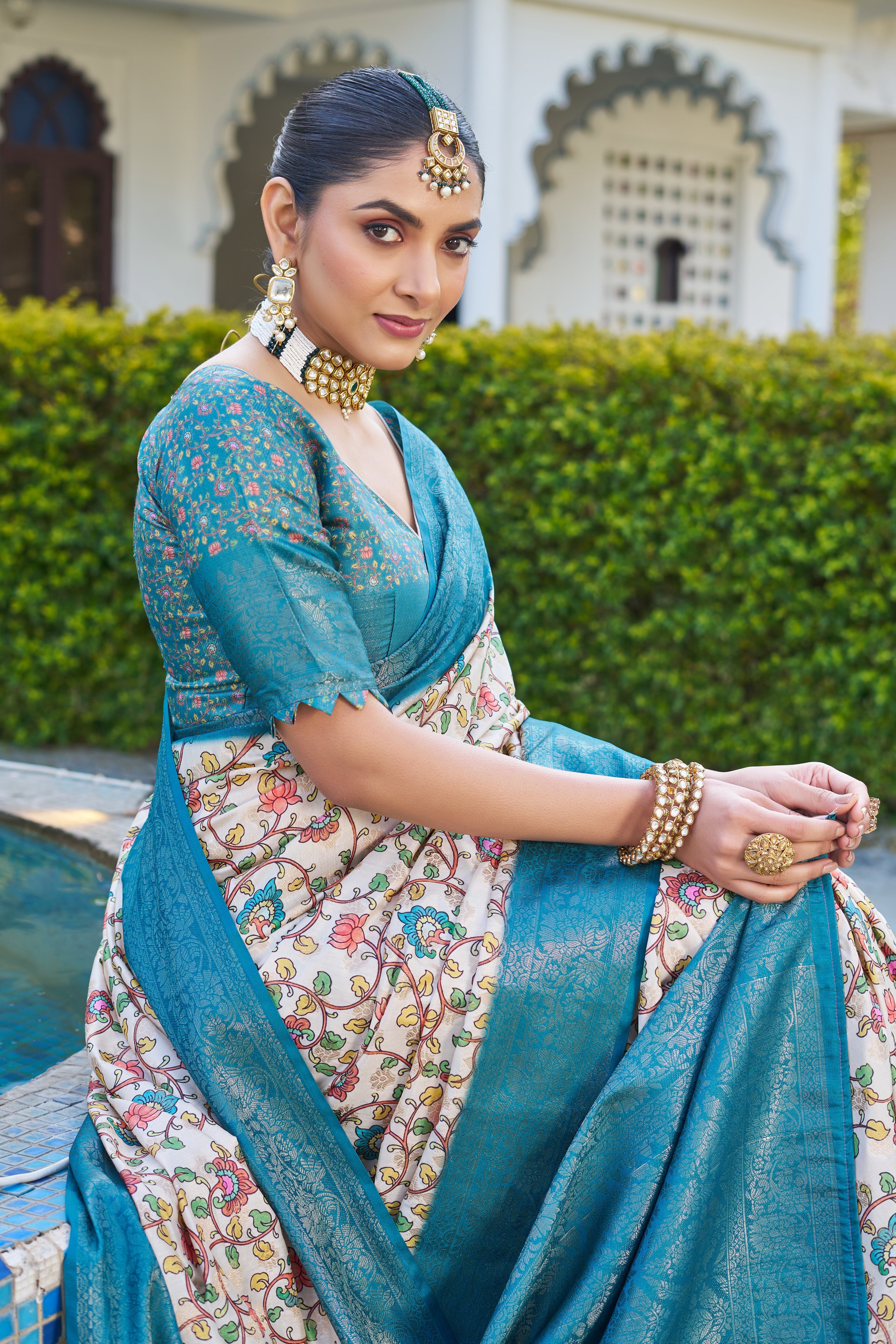 Modern Muse: Digital Printed Magic on Soft Tussar Silk