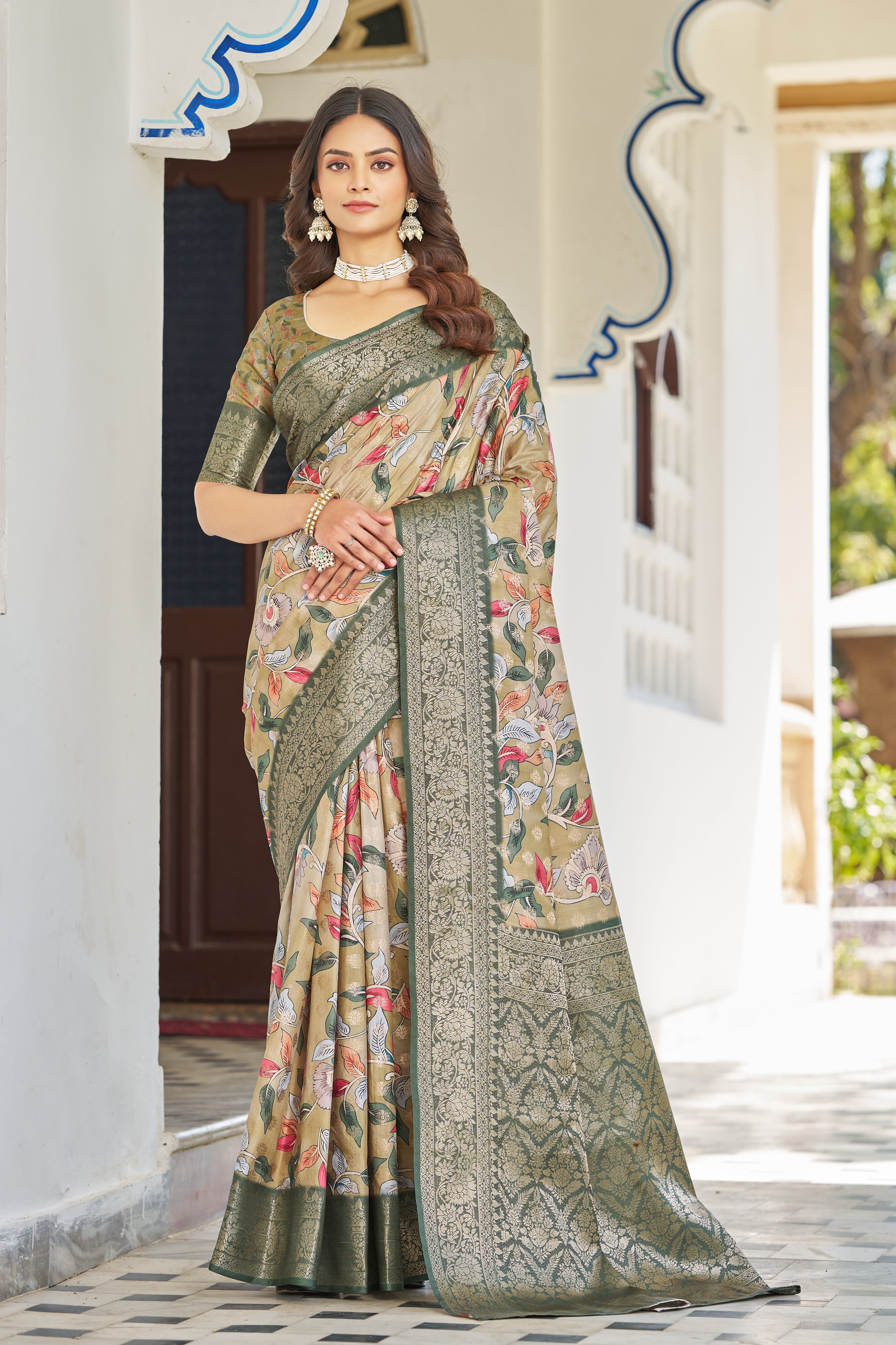 Chic Digital Patterns on Rich Modal Silk