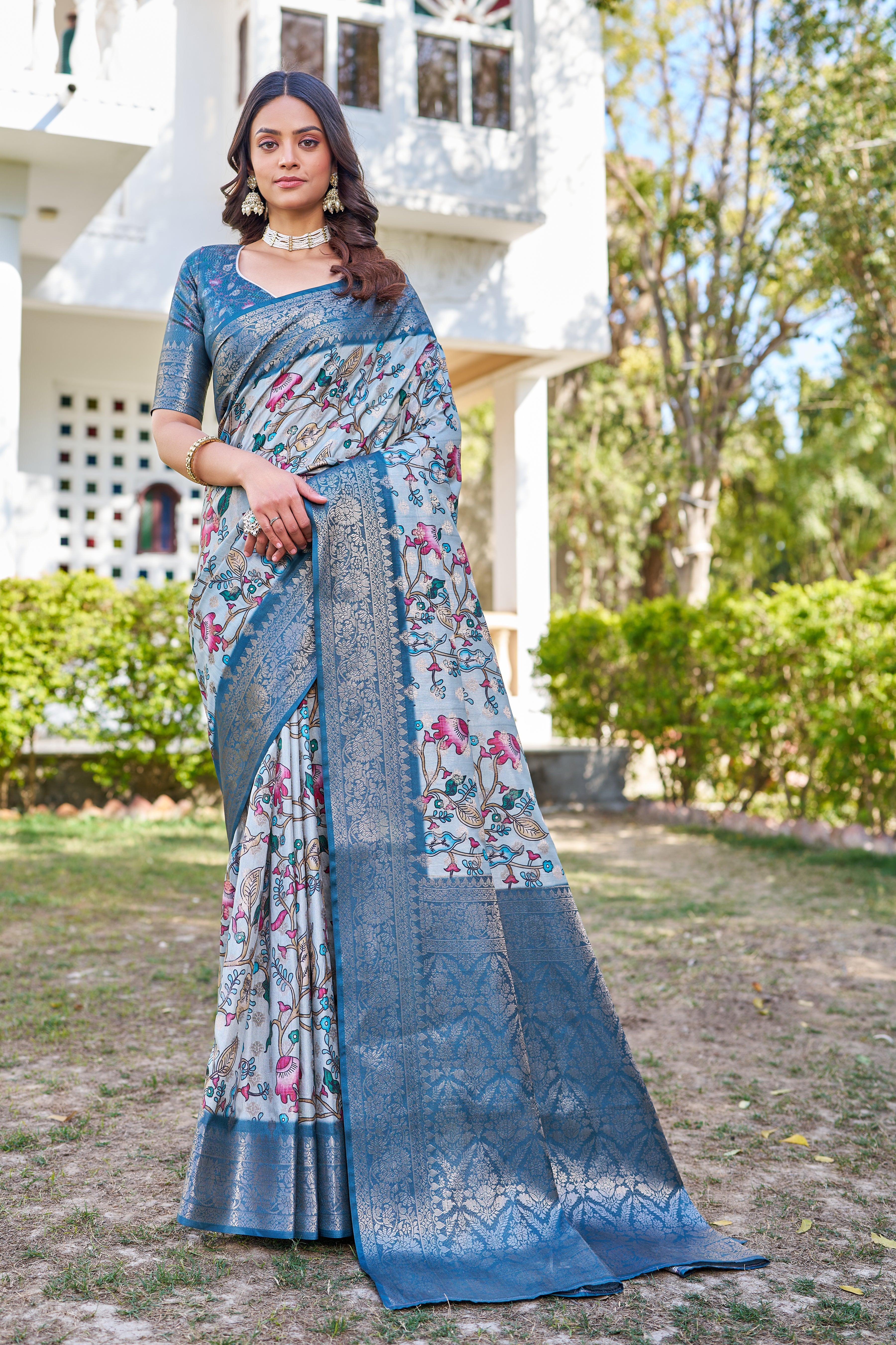 Fusion of Tradition and Trend in Digital Prints on Satin Silk