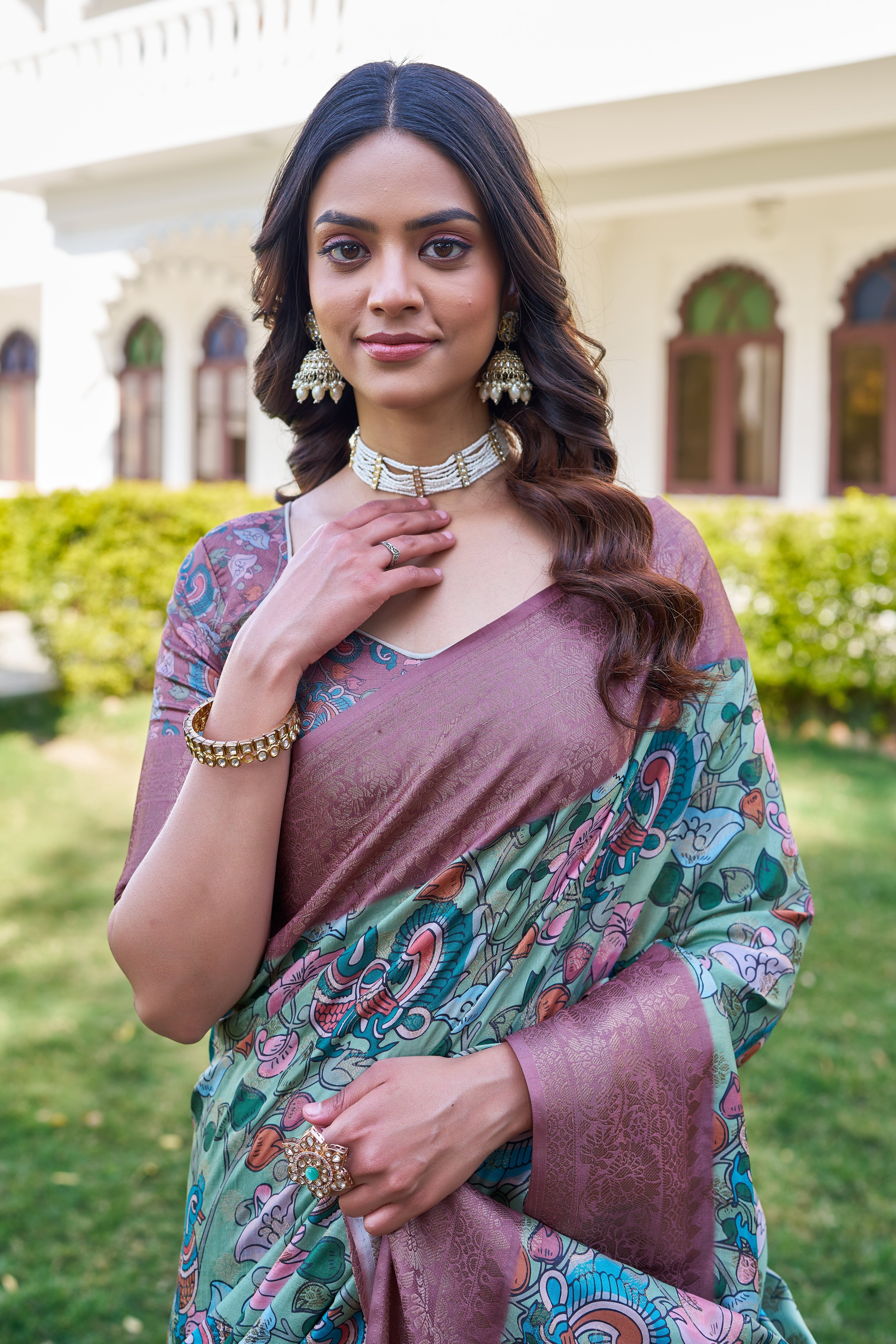 Modern Elegance in Digital Prints on Soft Georgette