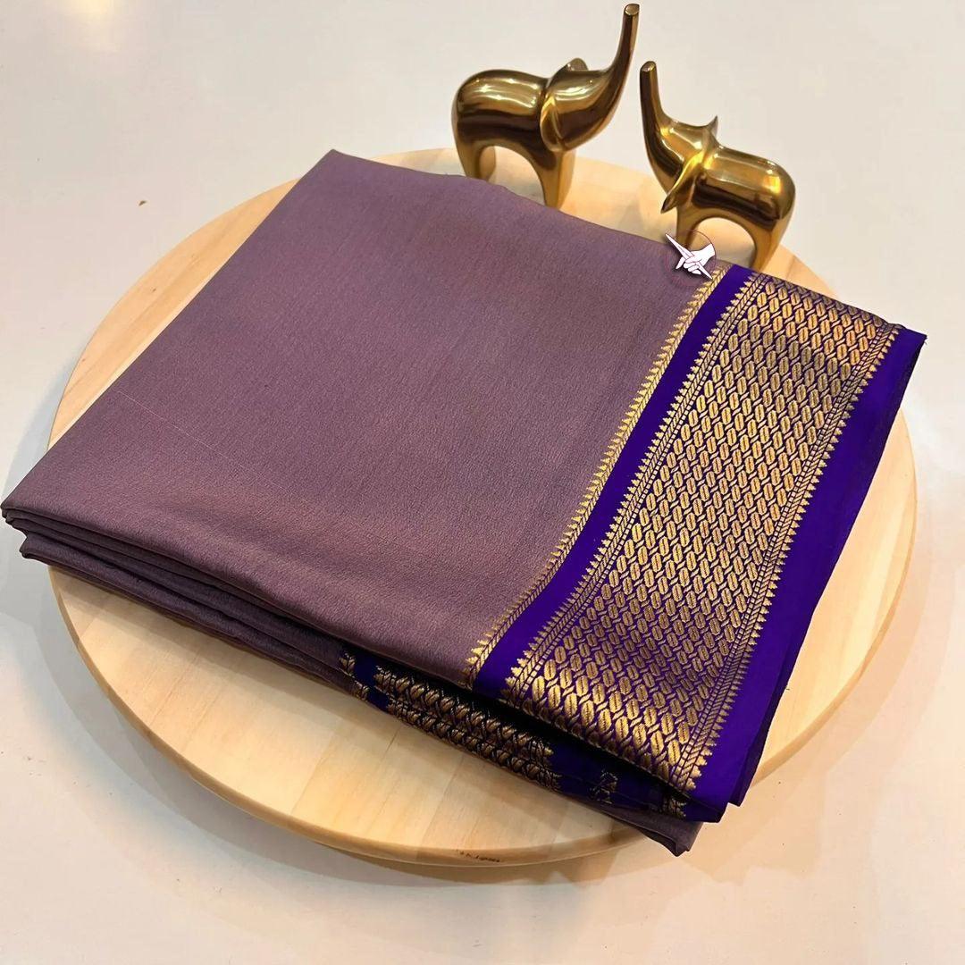 Royal Threads: Classic Mysore Silk by Icultuers in Vibrant Hues