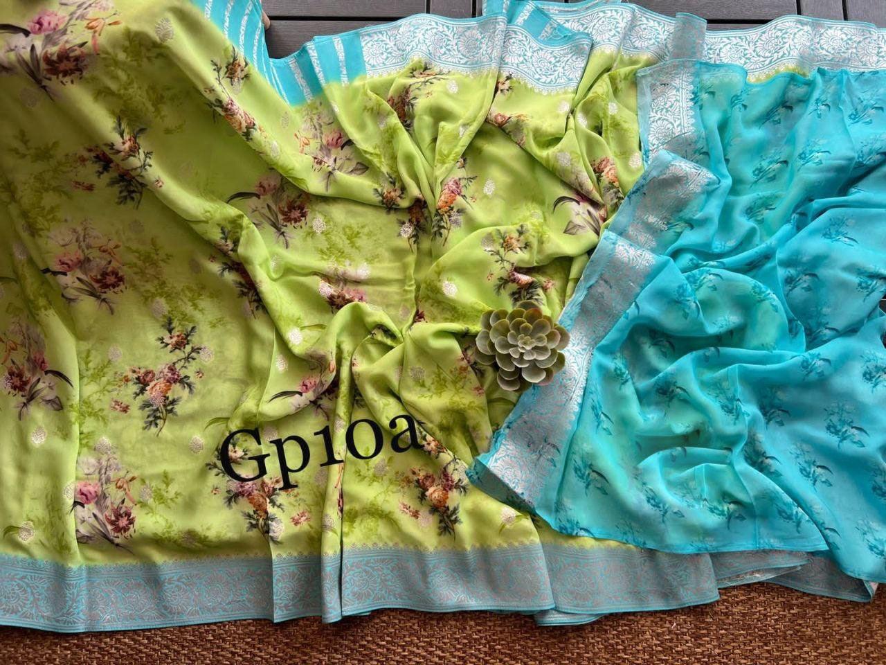 Crepe Georgette Printed by Icultuer – Elegant Lightweight Fabric