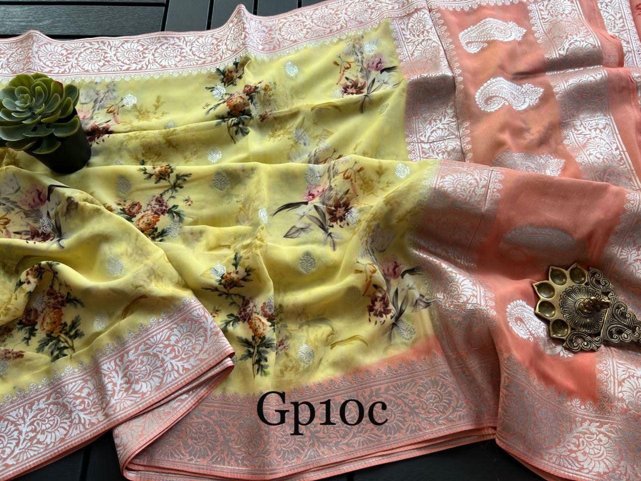Crepe Georgette Printed by Icultuer – Elegant Lightweight Fabric