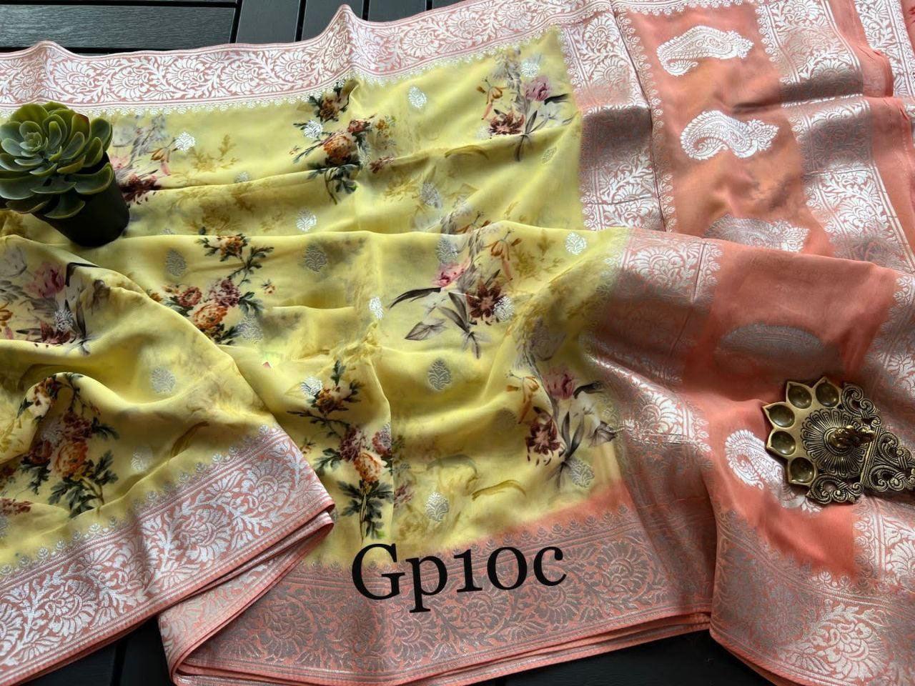 Crepe Georgette Printed by Icultuer – Elegant Lightweight Fabric