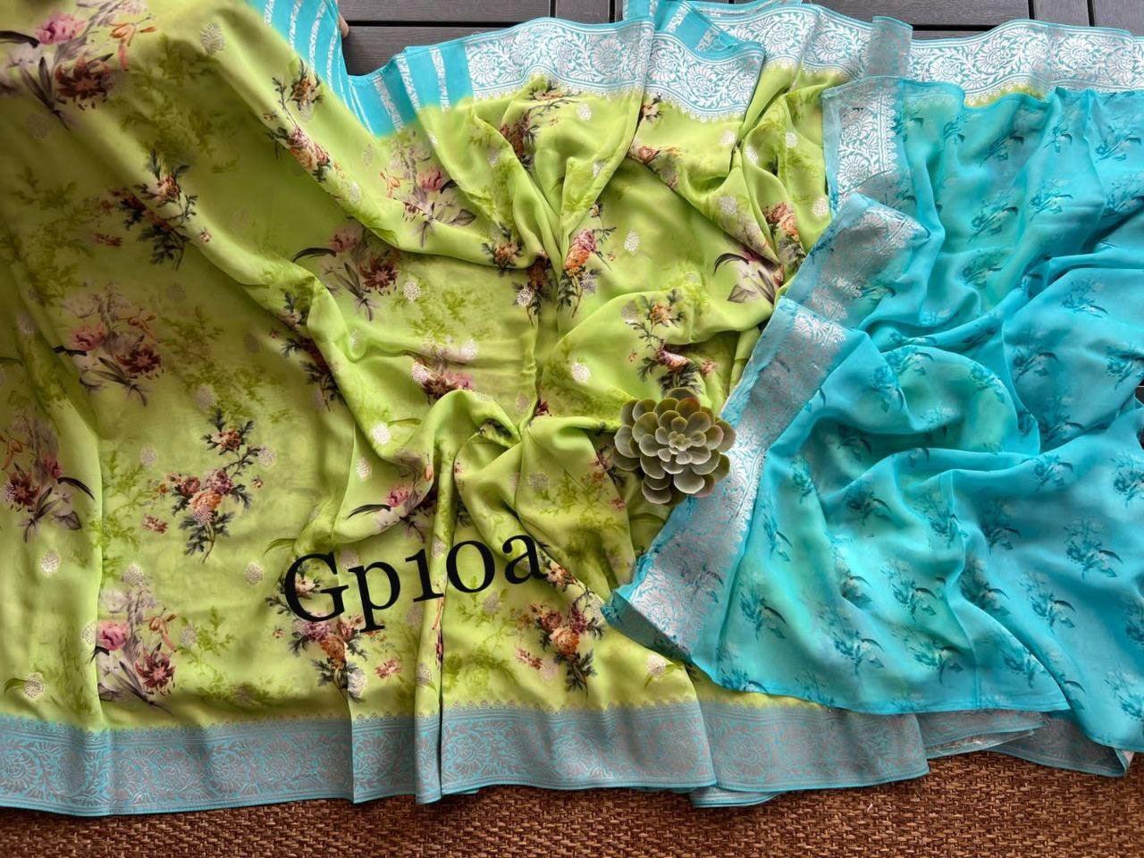 Crepe Georgette Printed by Icultuer – Elegant Lightweight Fabric