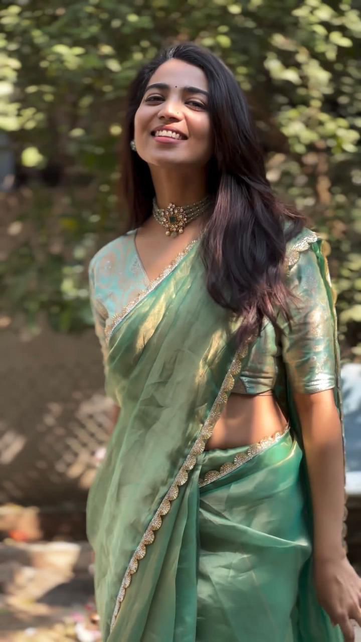 Green Bollywood Pure Jimi Chu Soft Silk by Icultuer