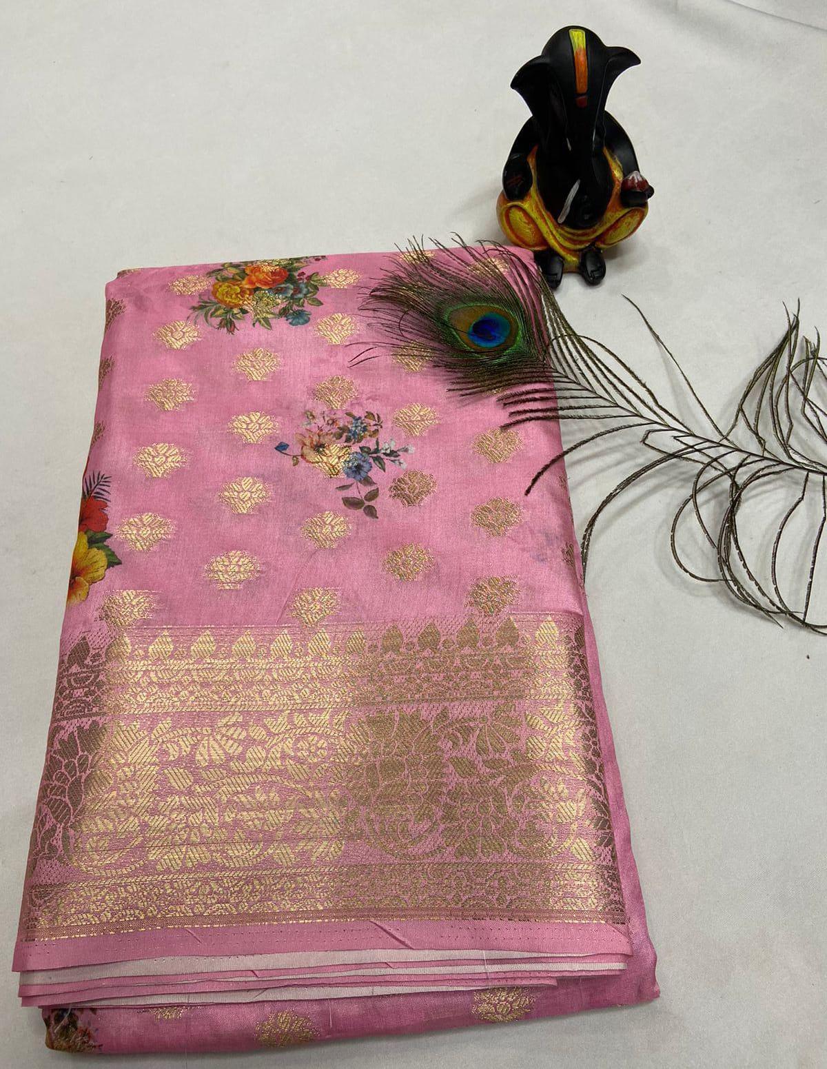 Elegant Crepe Georgette Printed by Icultuer – Perfect for Any Occasion