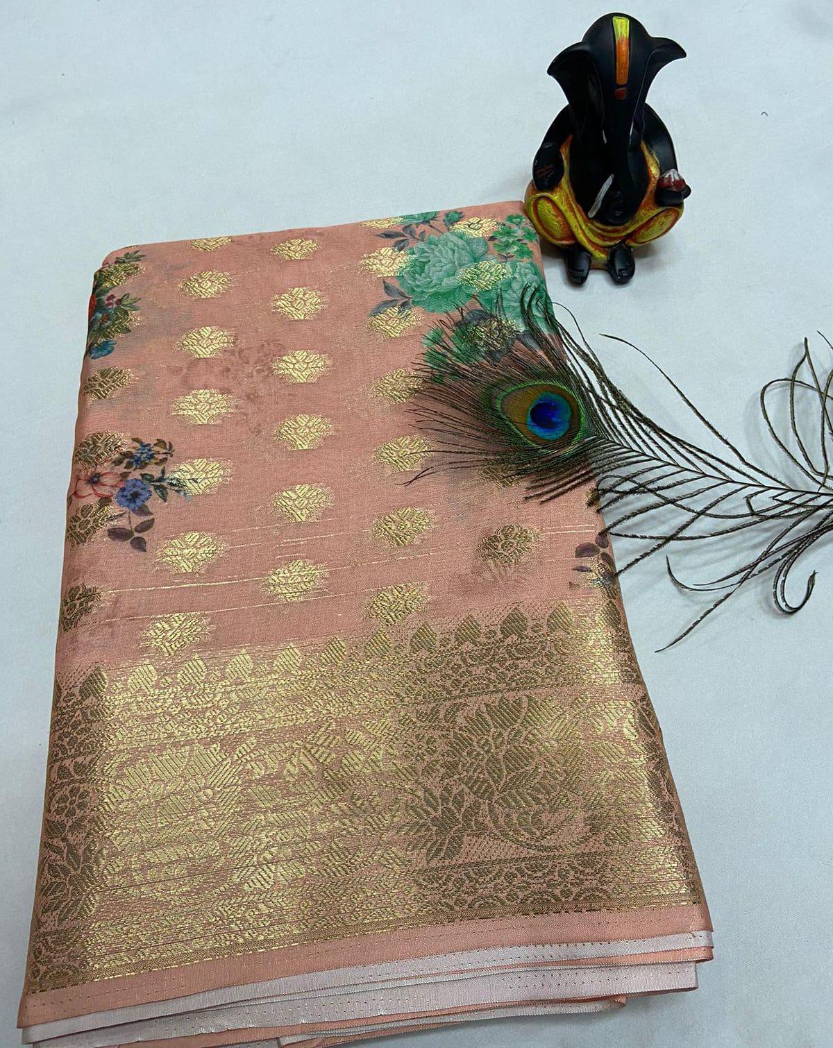 Elegant Crepe Georgette Printed by Icultuer – Perfect for Any Occasion