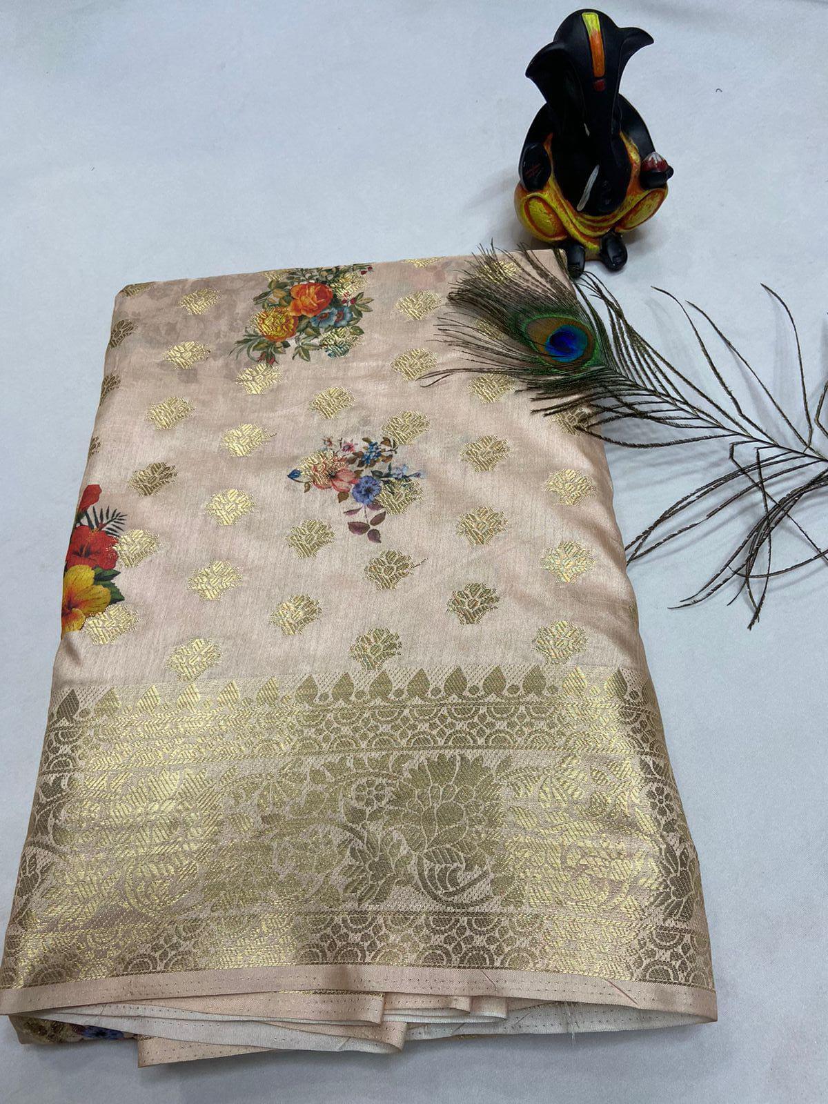 Elegant Crepe Georgette Printed by Icultuer – Perfect for Any Occasion