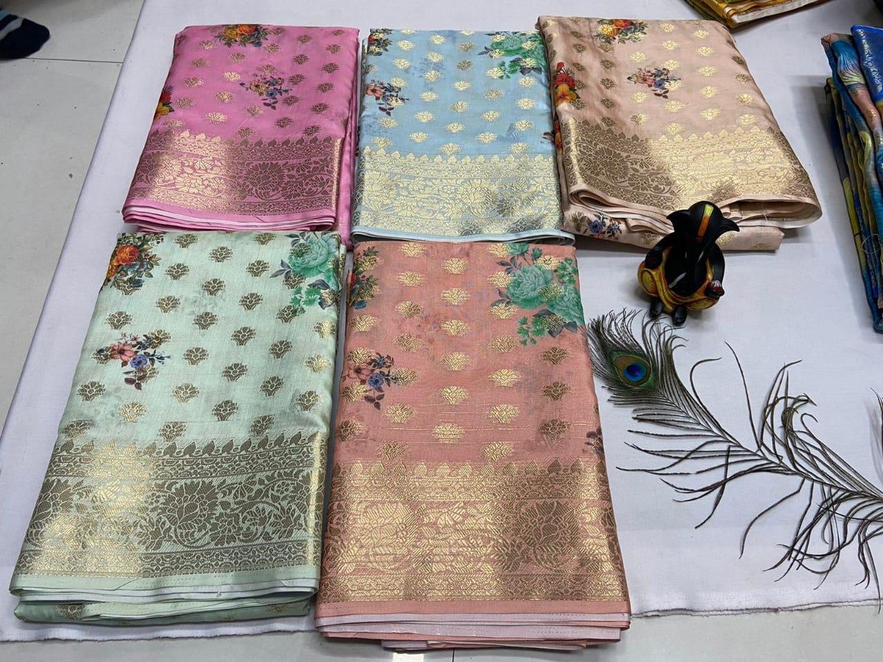 Elegant Crepe Georgette Printed by Icultuer – Perfect for Any Occasion
