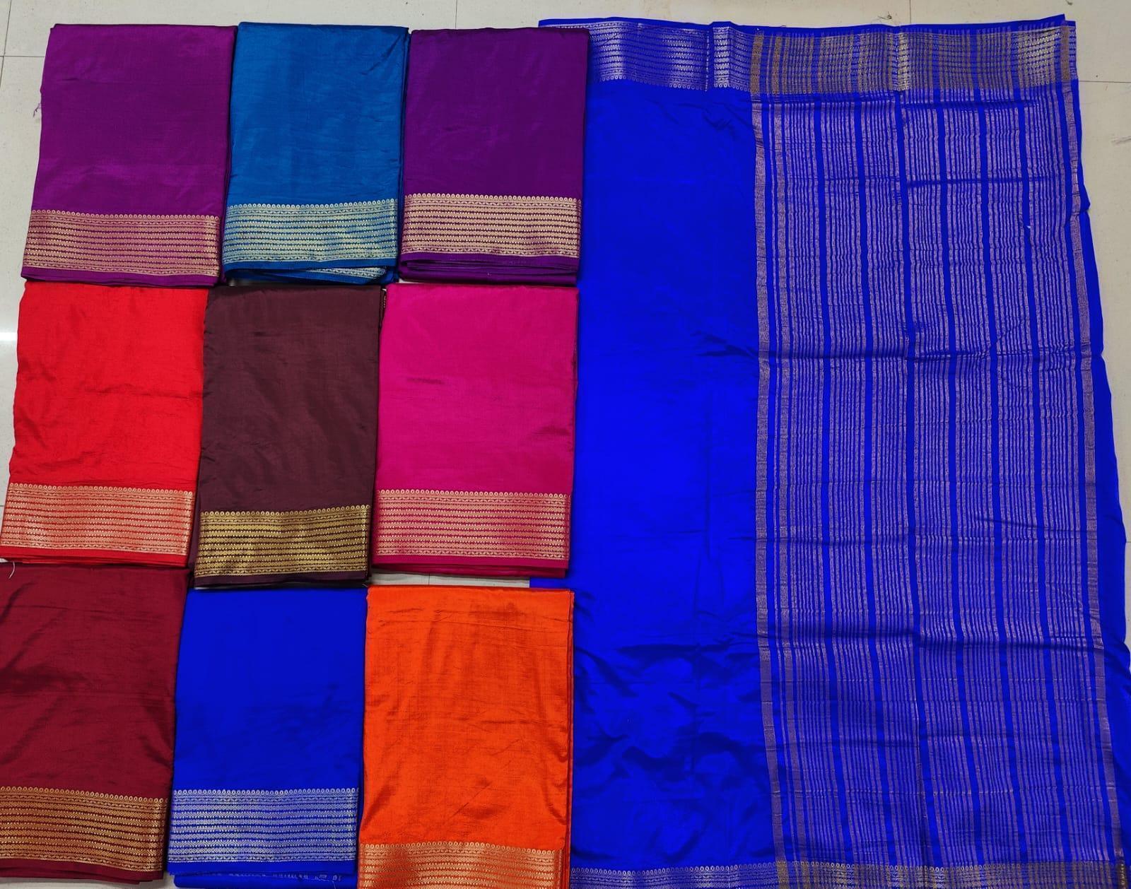 Traditional Mysore Silk Sarees – Rich Zari Border Elegance
