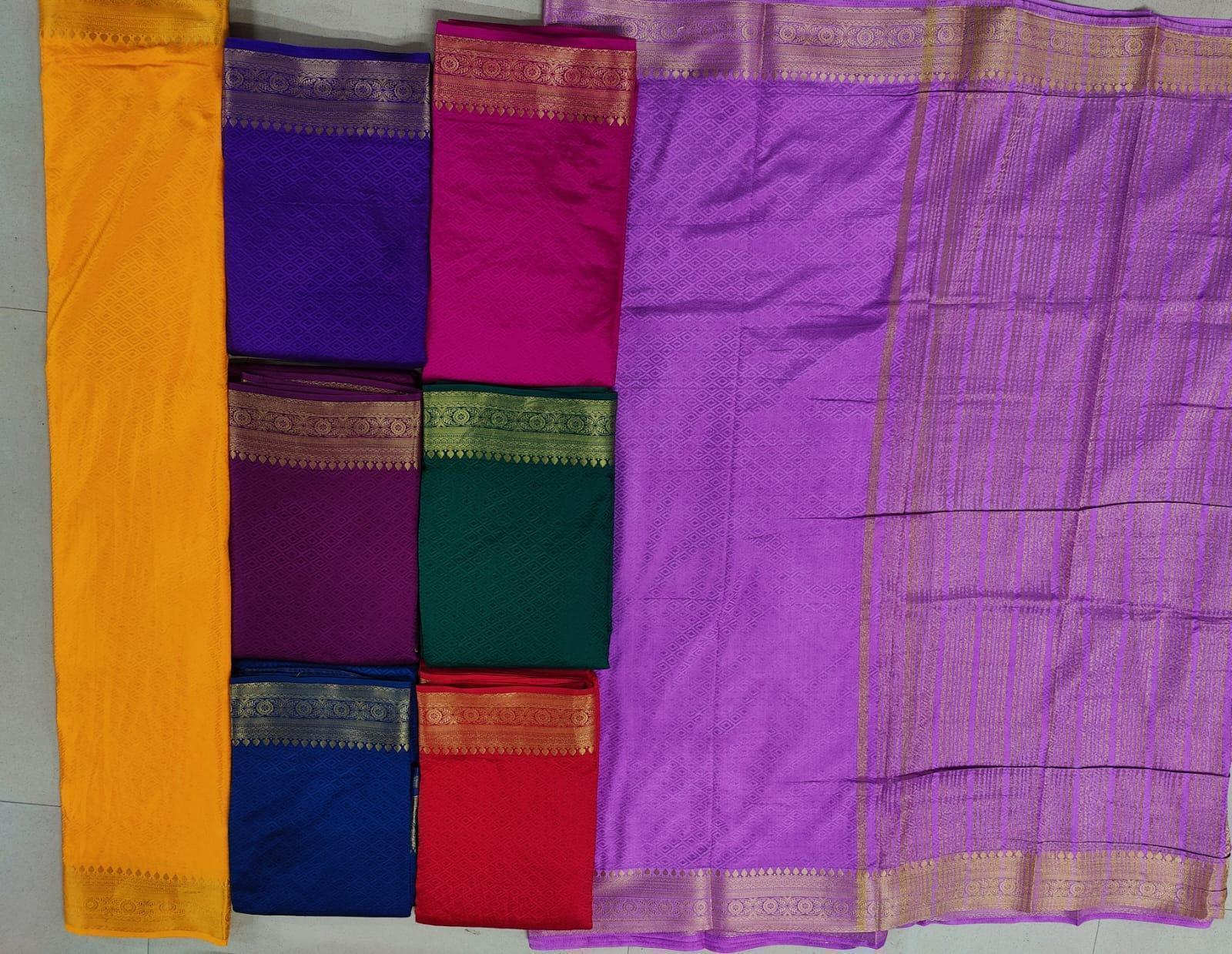 Premium Mysore Silk Sarees – Traditional Style With Elegant Zari Border