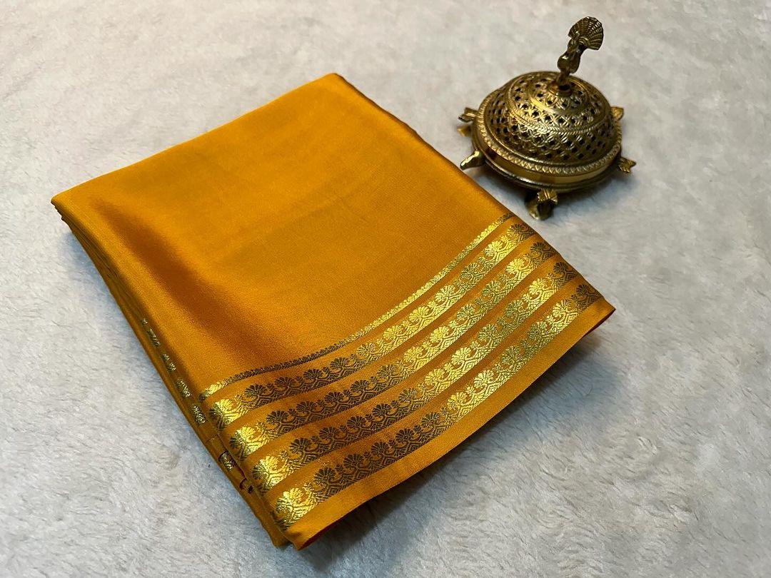 Premium Traditional Mysore Silk Sarees – Handwoven Zari Craft