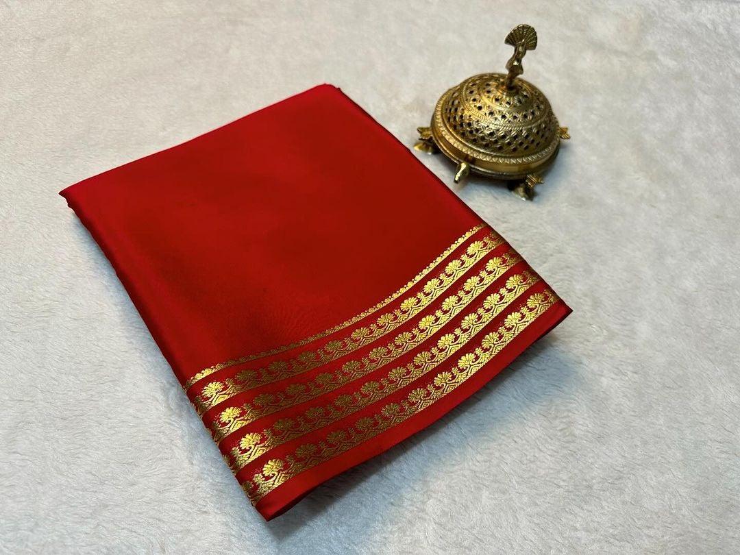 Premium Traditional Mysore Silk Sarees – Handwoven Zari Craft