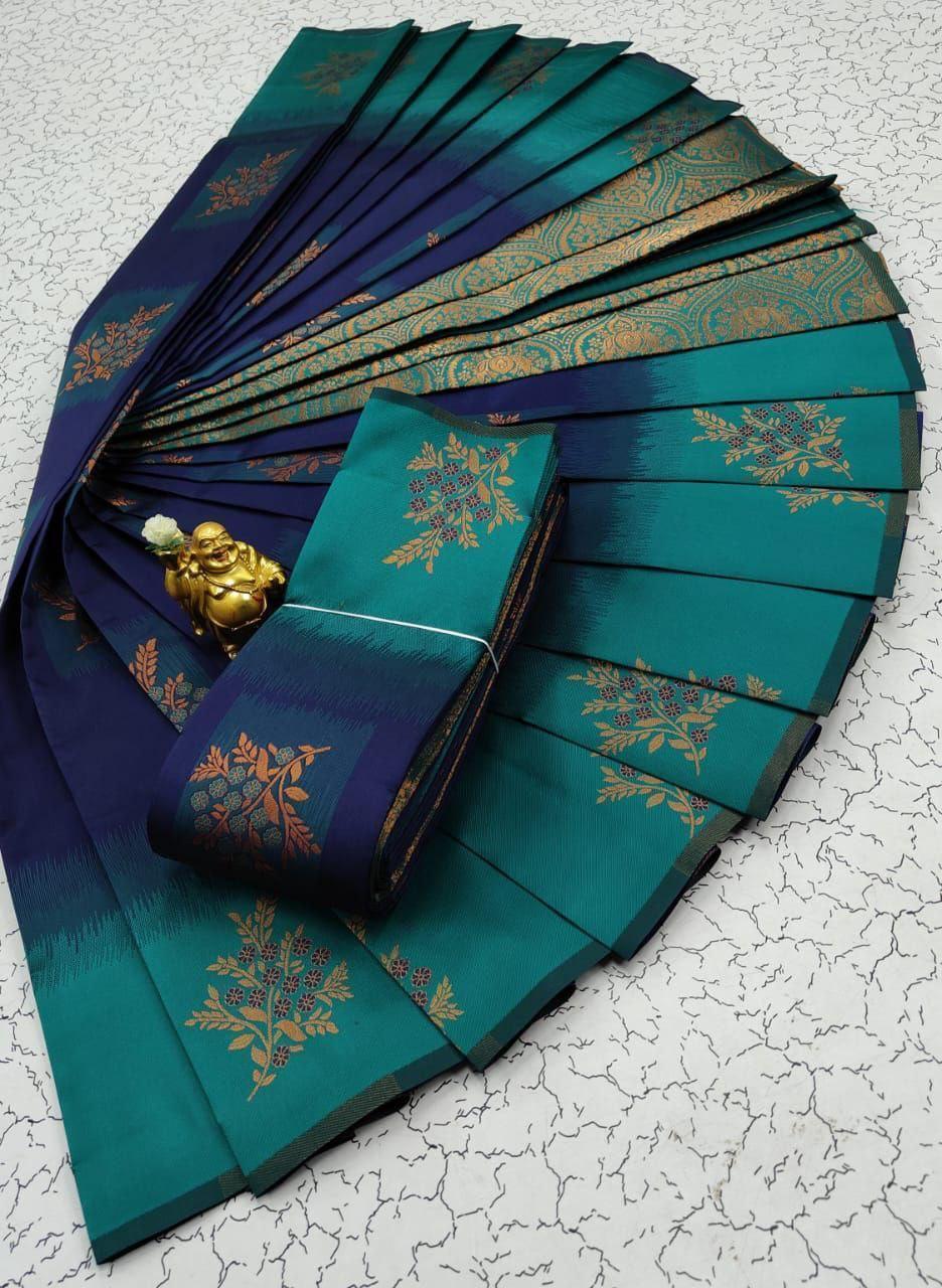 Tussar Soft Pattu Silk by Icultuer with Blouse