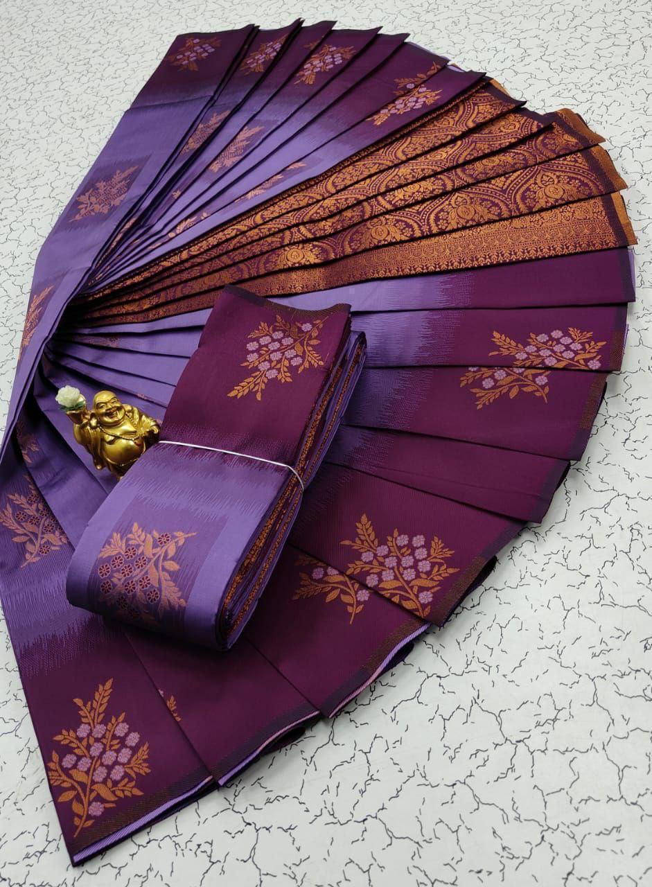 Tussar Soft Pattu Silk by Icultuer with Blouse