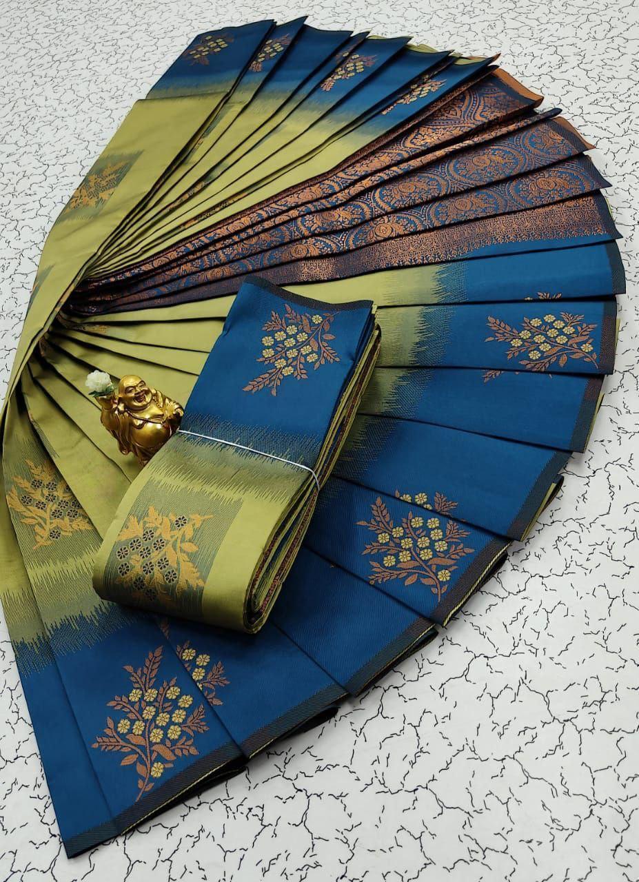 Tussar Soft Pattu Silk by Icultuer with Blouse