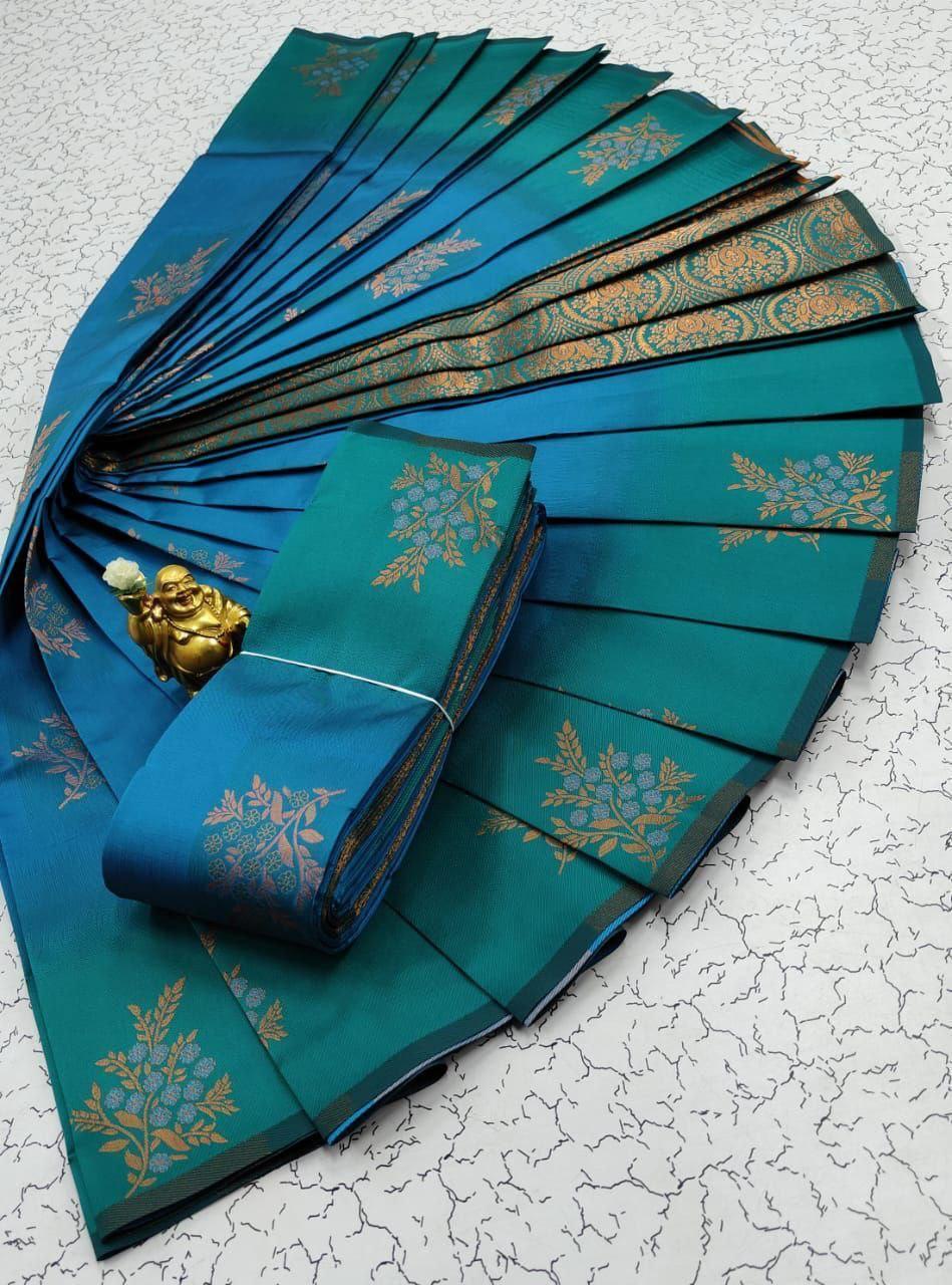 Tussar Soft Pattu Silk by Icultuer with Blouse