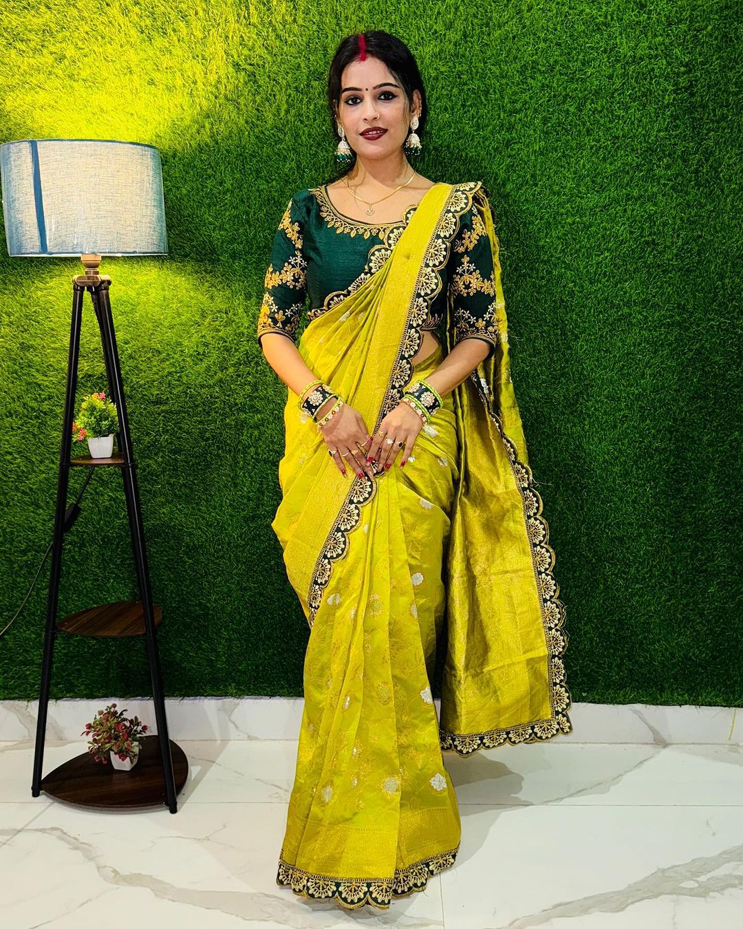 Rich Embroidery Designer by Icultuer with Blouse For Wedding