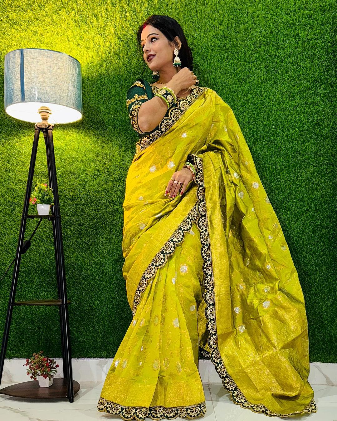 Rich Embroidery Designer by Icultuer with Blouse For Wedding