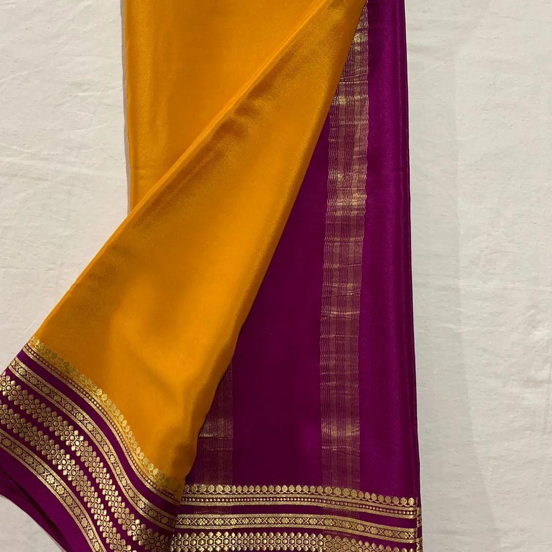 Color Burst: Mysore Silk with Stunning Border Accents