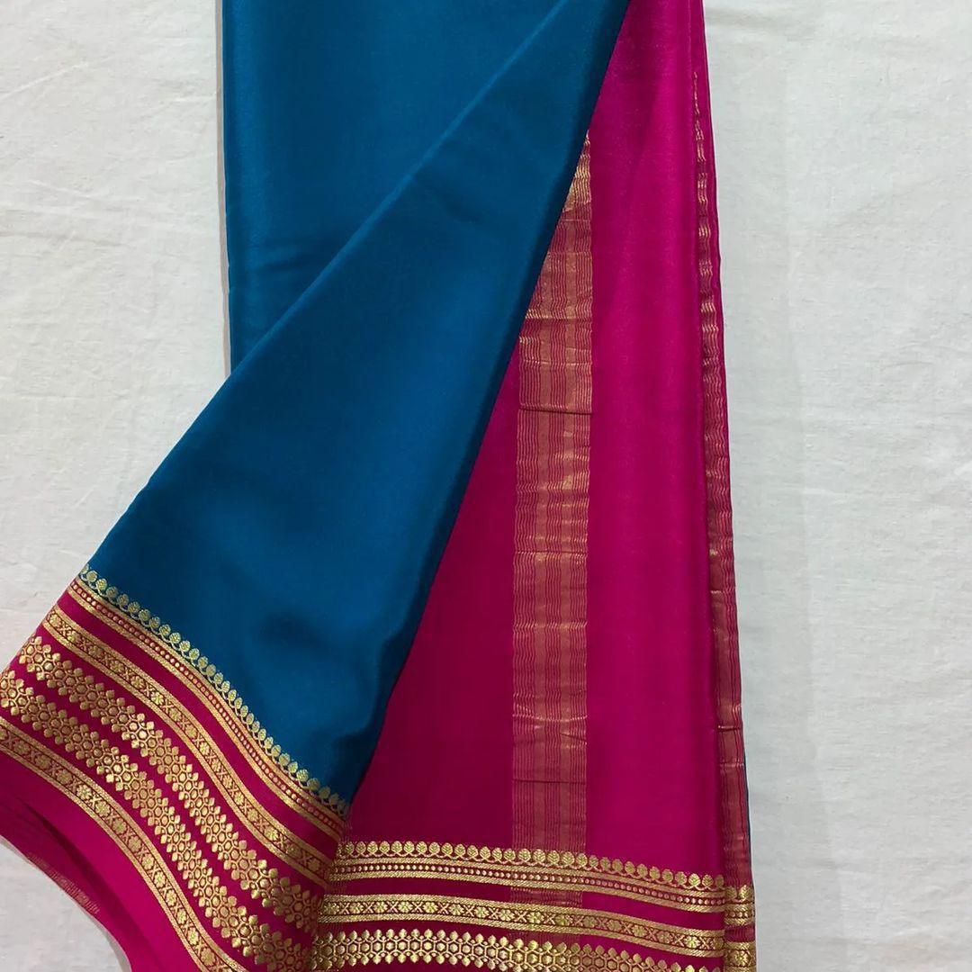 Sunrise to Sunset: Mysore Silk in Dual-Tone Elegance