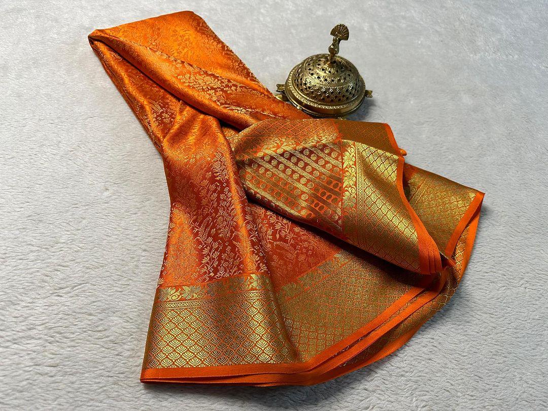 Pure Brocade Mysore Silk by Icultuers