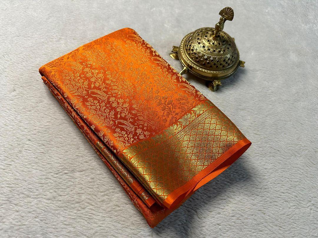 Pure Brocade Mysore Silk by Icultuers
