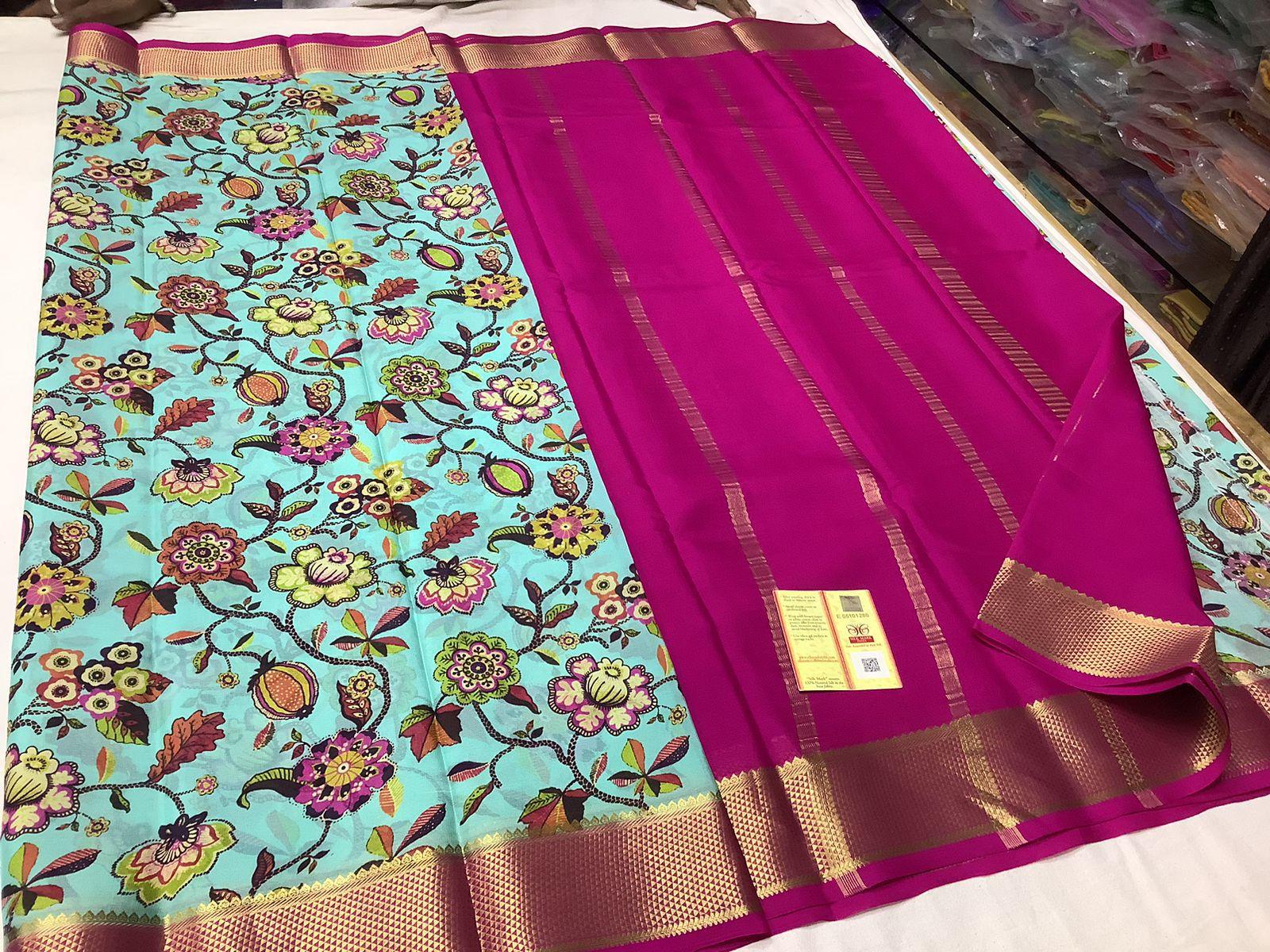 Timeless Mysore Printed Crepe Silk by Icultuers