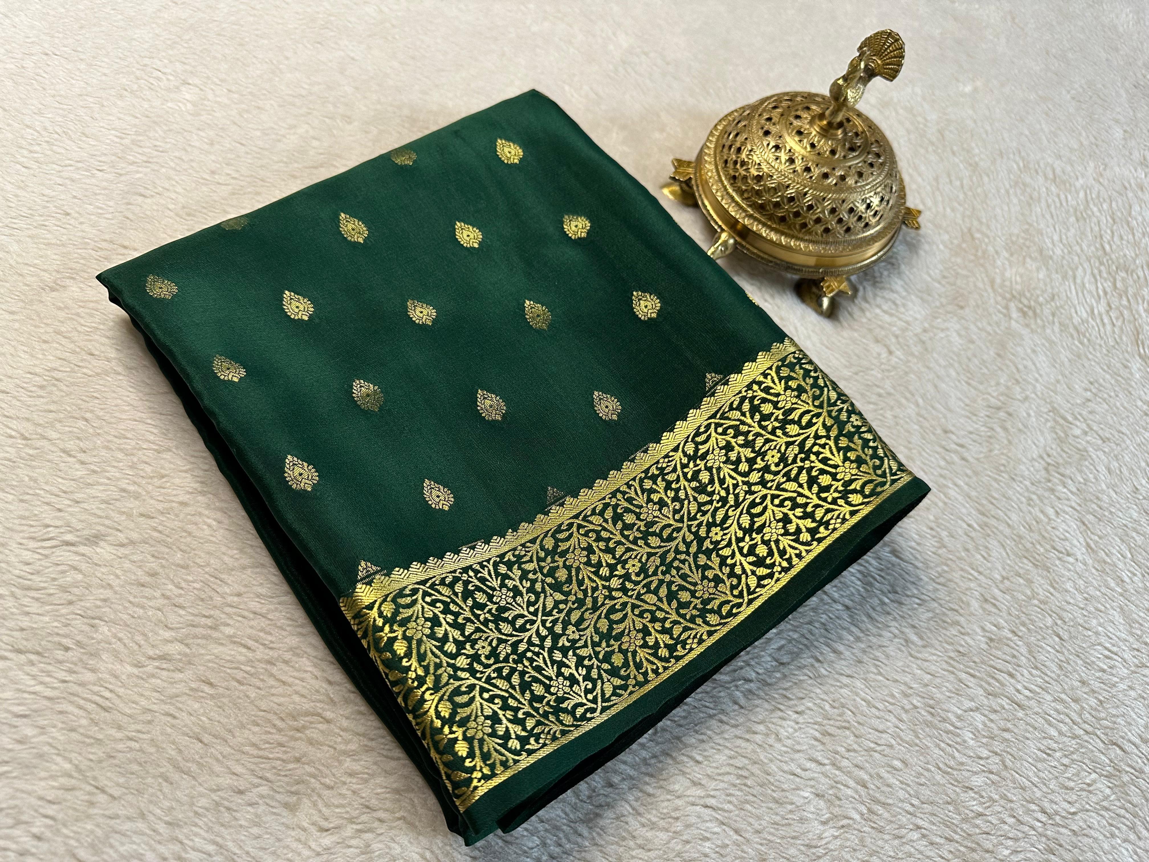 Exclusive Collection: Pure Brocade Mysore Silk by Icultuers