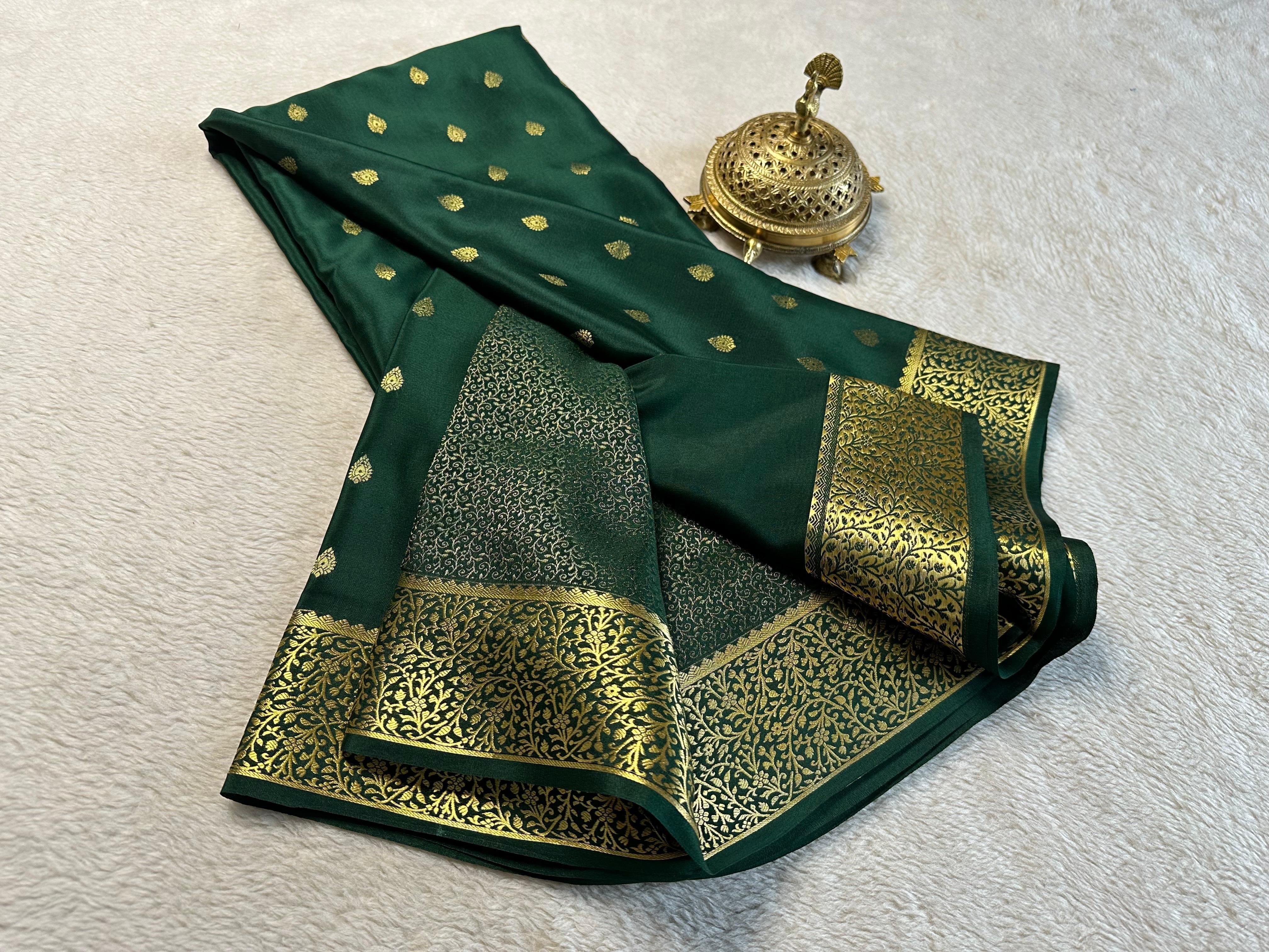 Exclusive Collection: Pure Brocade Mysore Silk by Icultuers