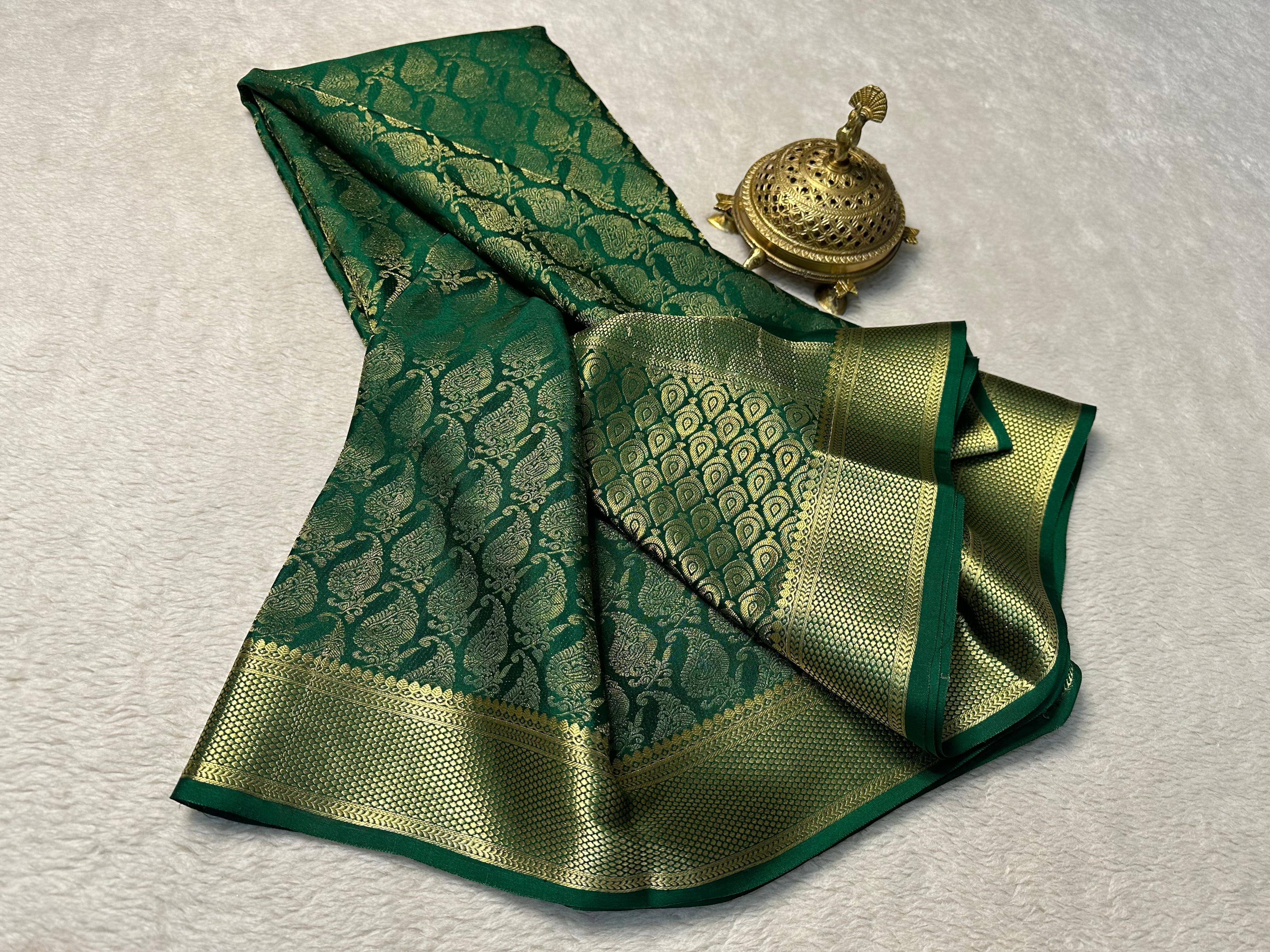 Indulge in Tradition: Pure Brocade Mysore Silk Sarees