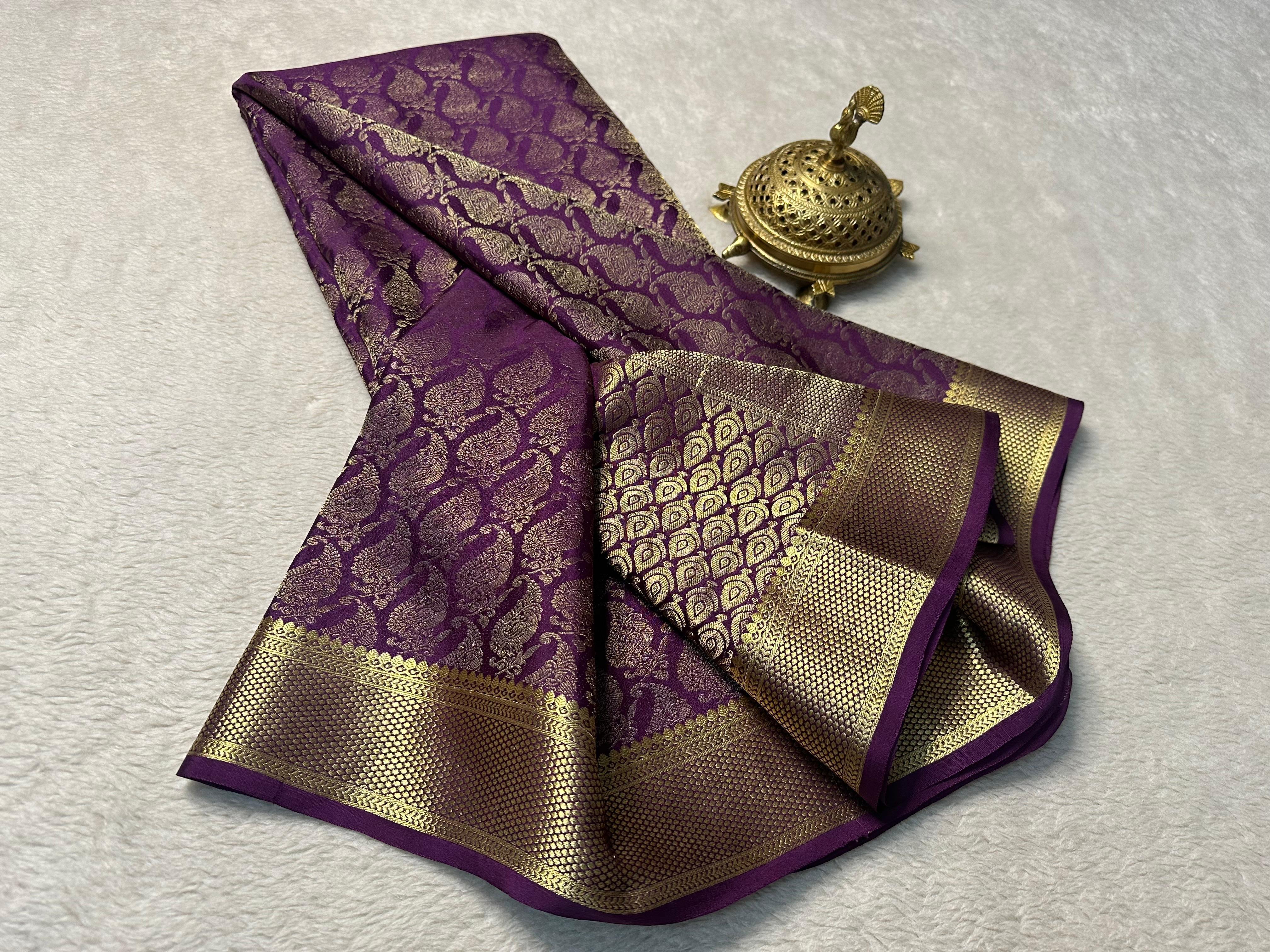 Indulge in Tradition: Pure Brocade Mysore Silk Sarees