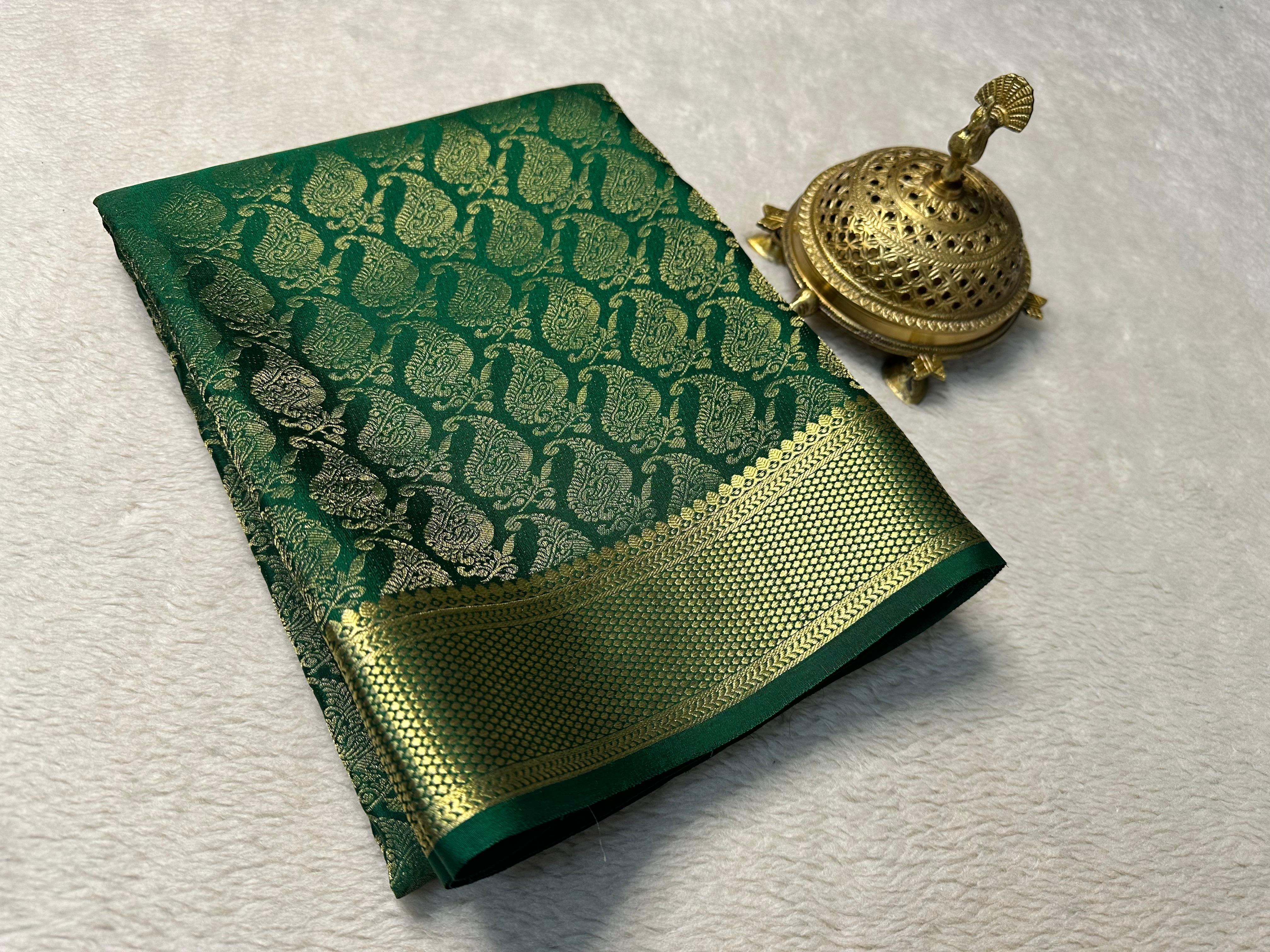Indulge in Tradition: Pure Brocade Mysore Silk Sarees
