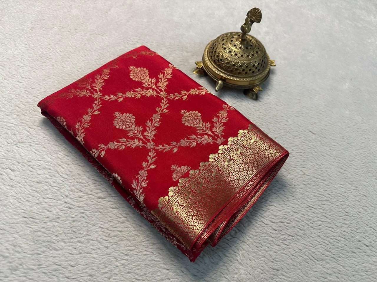 Embrace Heritage: Exquisite Semi Brocade Mysore Silk by Icultuers